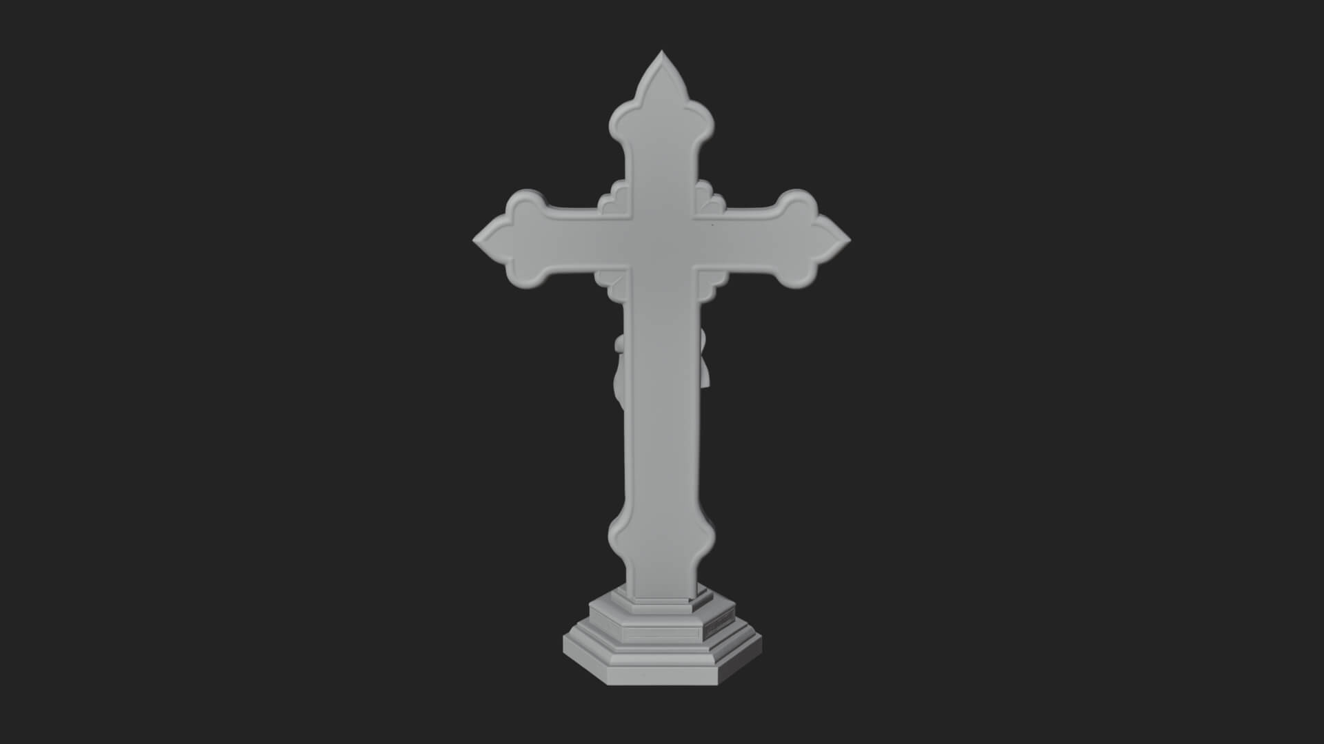 Gemmed Crucifix Cross Model Design 25 3D Print Model 3D Model