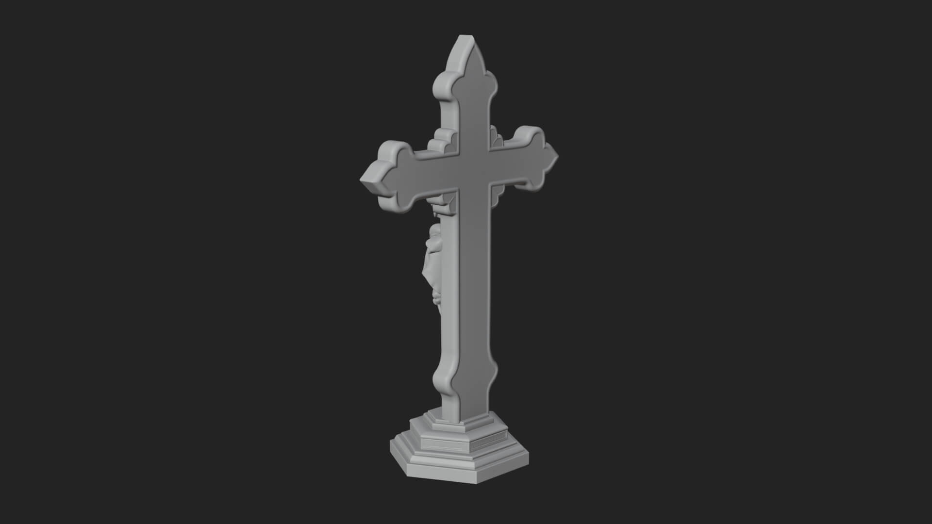 Gemmed Crucifix Cross Model Design 25 3D Print Model 3D Model