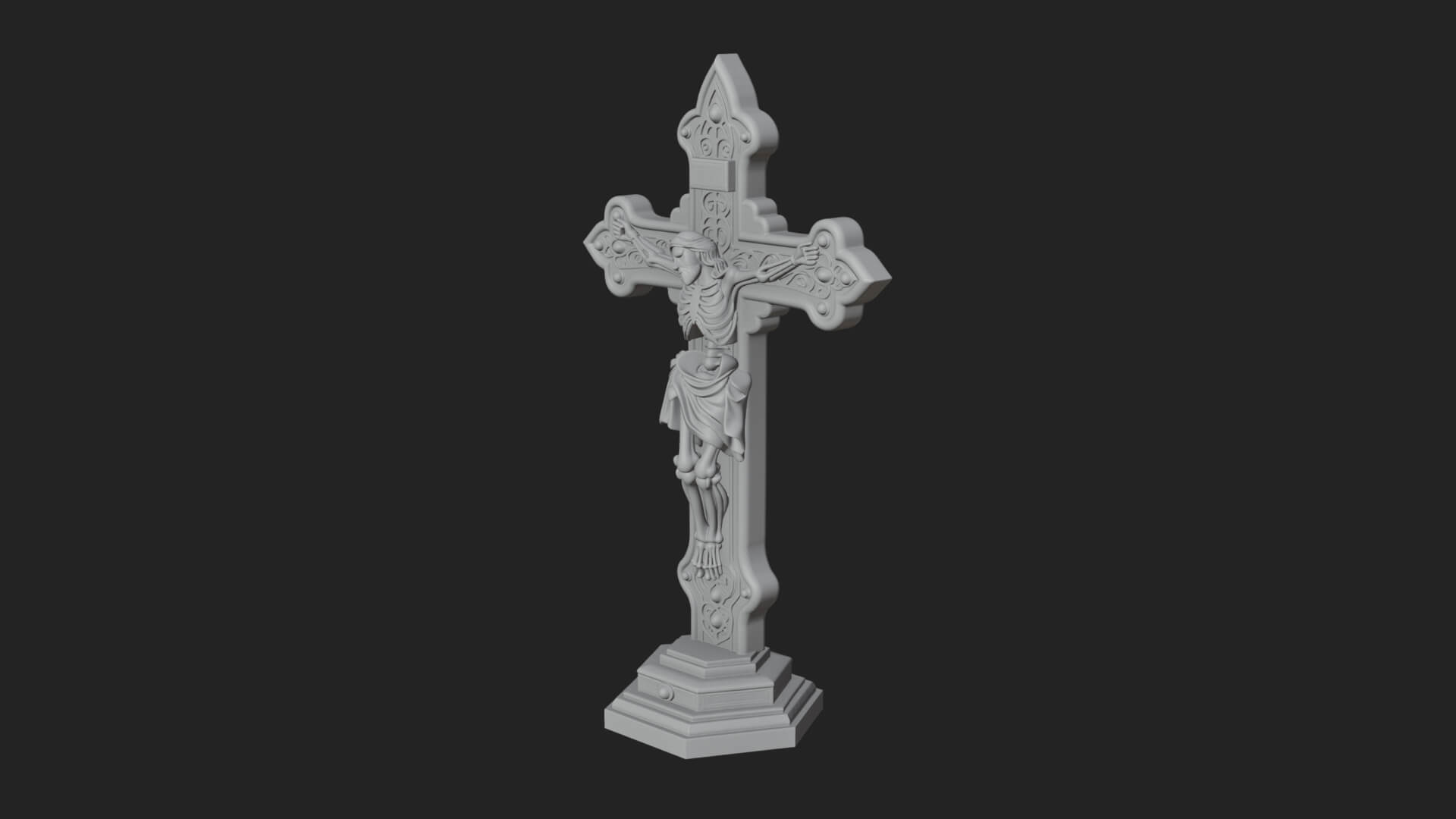 Gemmed Crucifix Cross Model Design 25 3D Print Model 3D Model