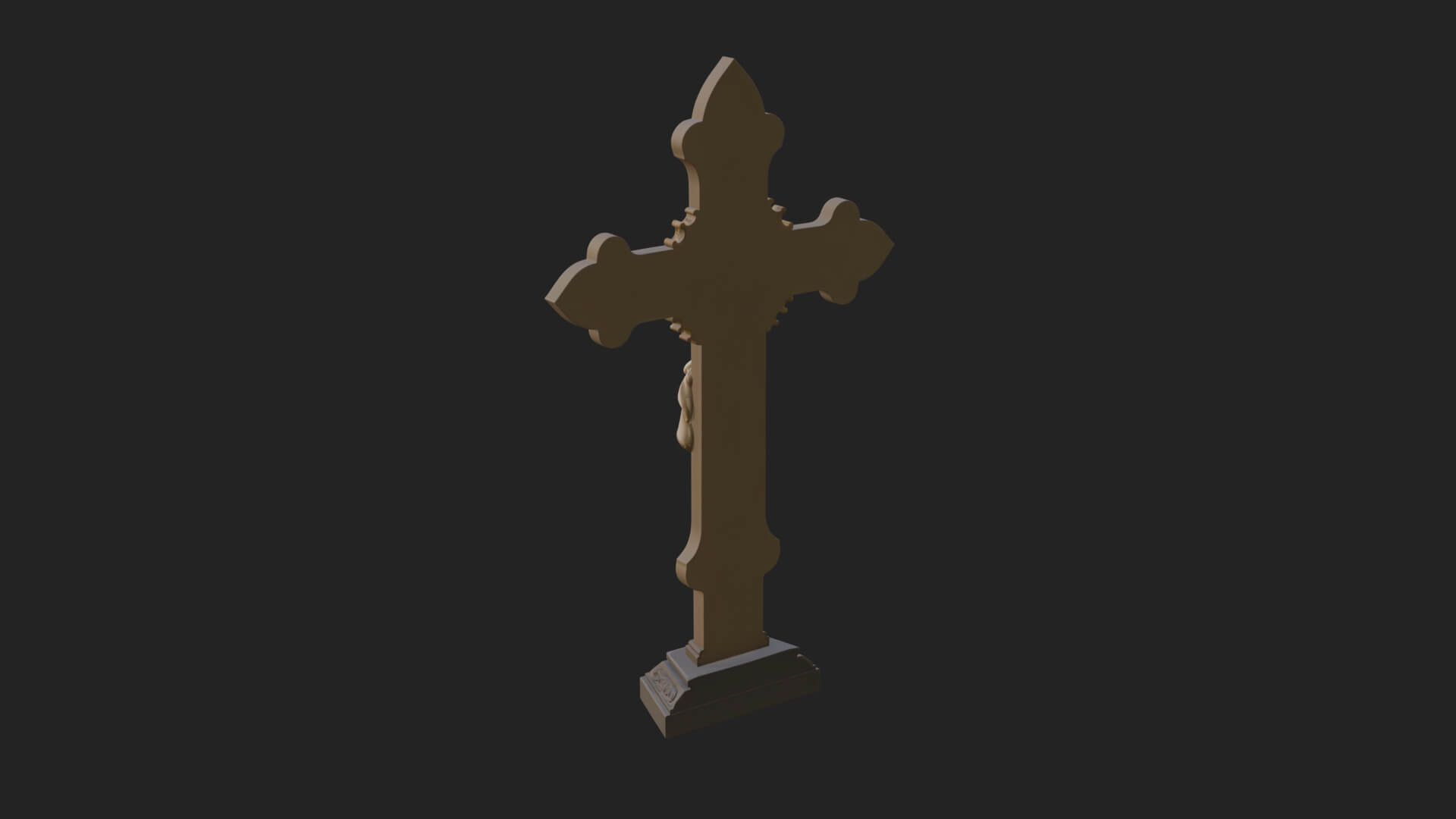 Gemmed Crucifix Cross Model Design 26 3D Print Model 3D Model