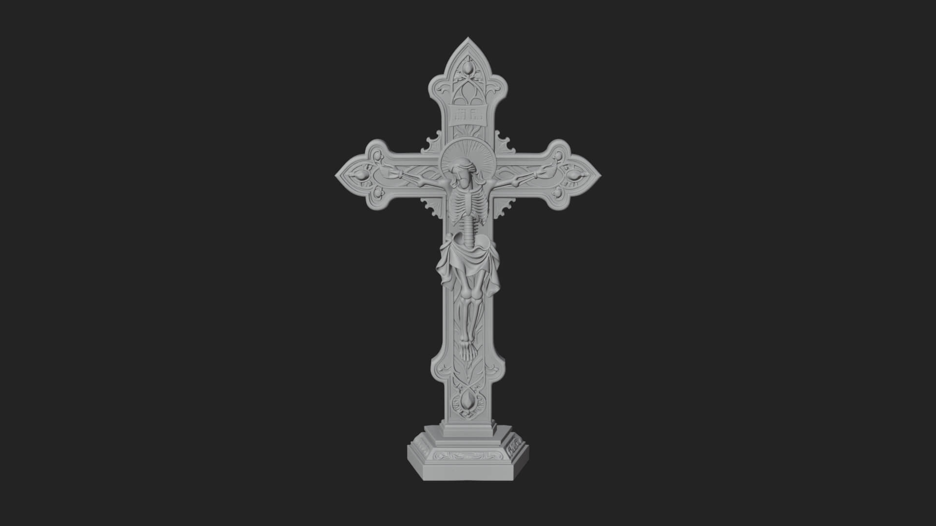 Gemmed Crucifix Cross Model Design 26 3D Print Model 3D Model