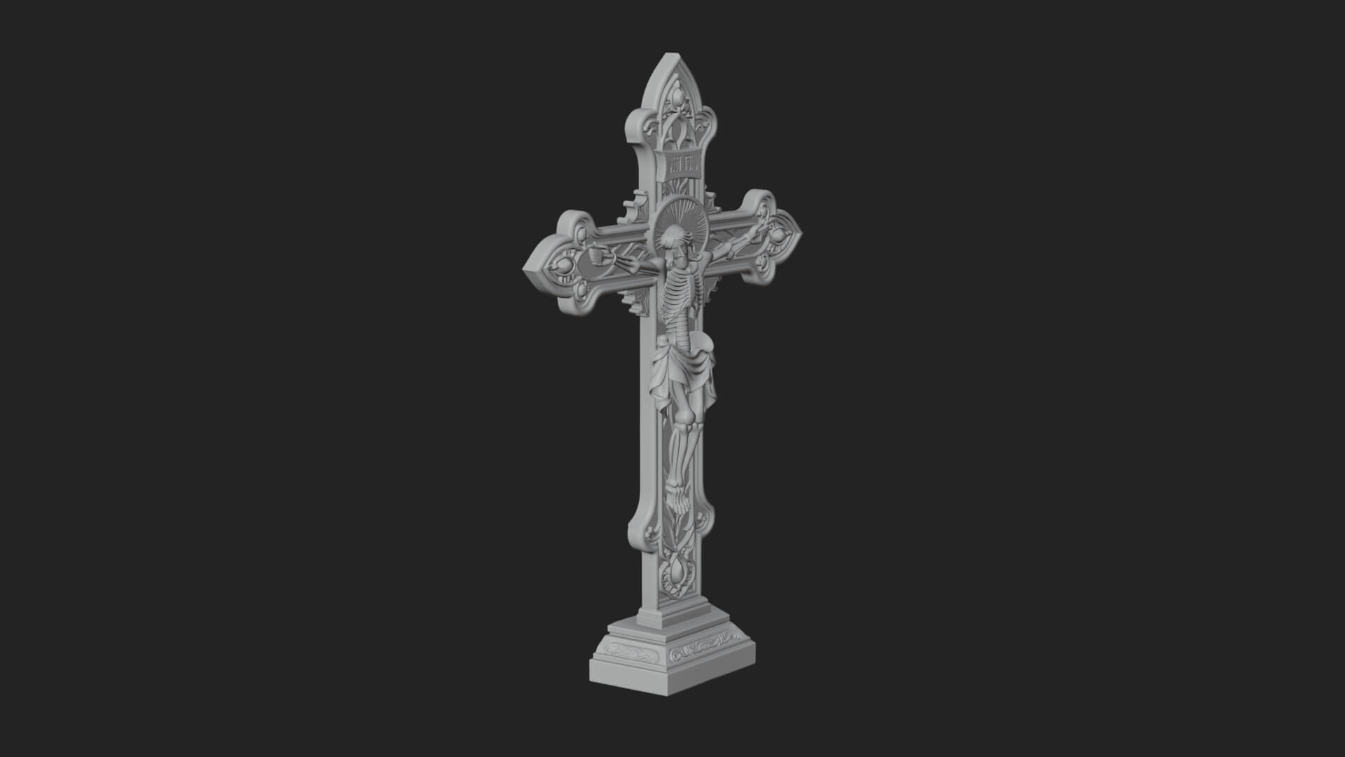 Gemmed Crucifix Cross Model Design 26 3D Print Model 3D Model