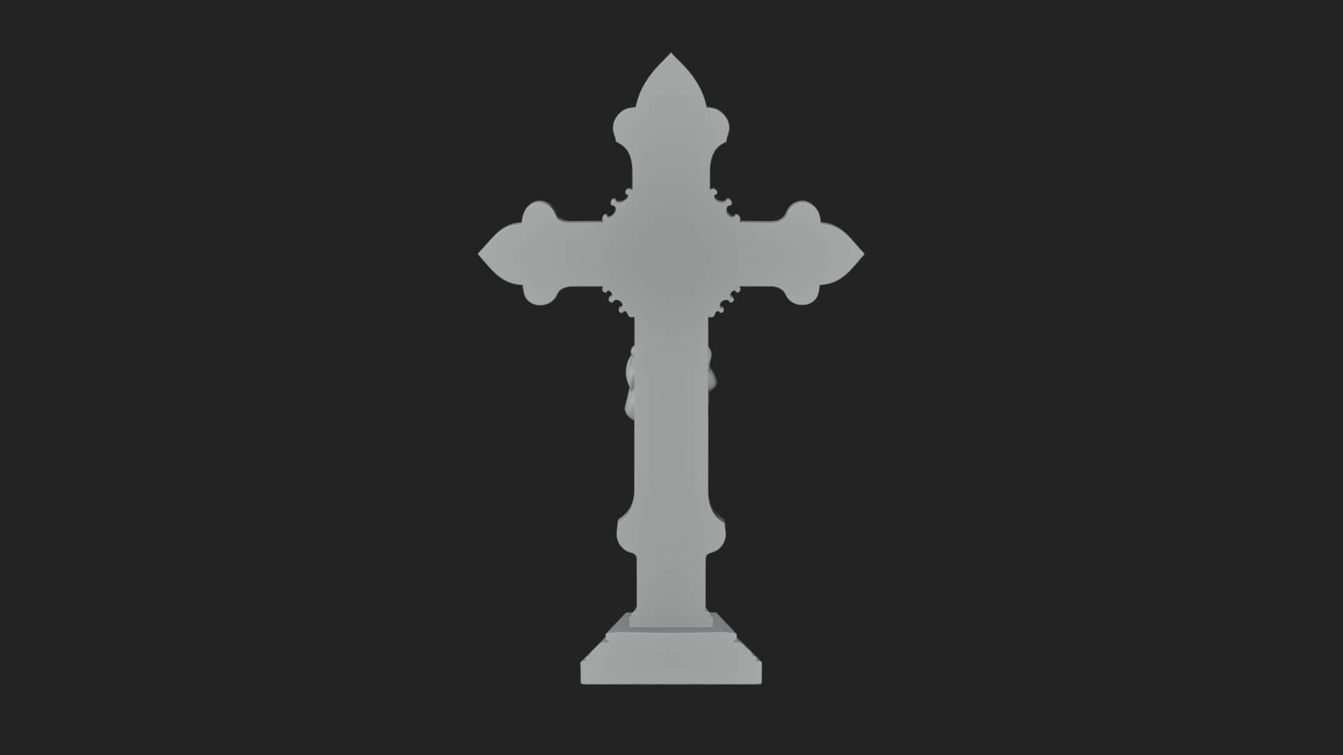 Gemmed Crucifix Cross Model Design 26 3D Print Model 3D Model