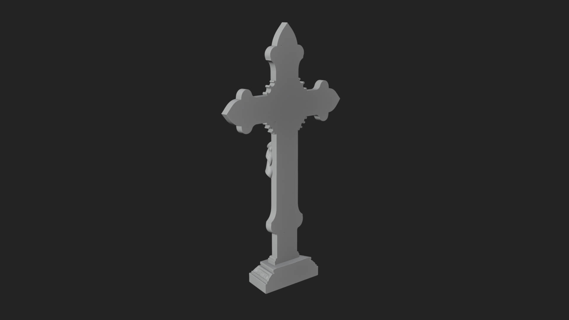 Gemmed Crucifix Cross Model Design 26 3D Print Model 3D Model