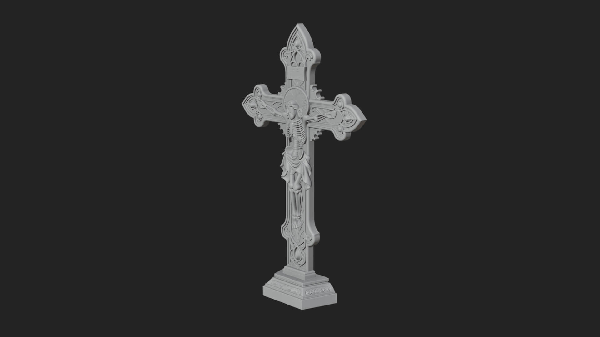 Gemmed Crucifix Cross Model Design 26 3D Print Model 3D Model