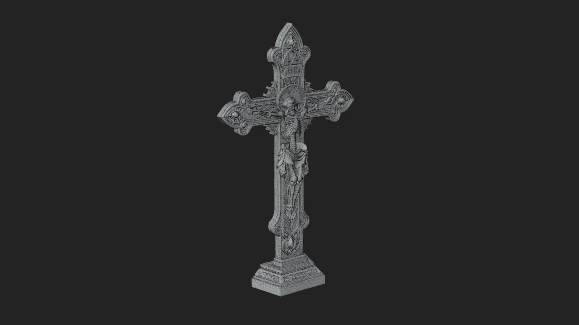 Gemmed Crucifix Cross Model Design 26 3D Print Model 3D Model