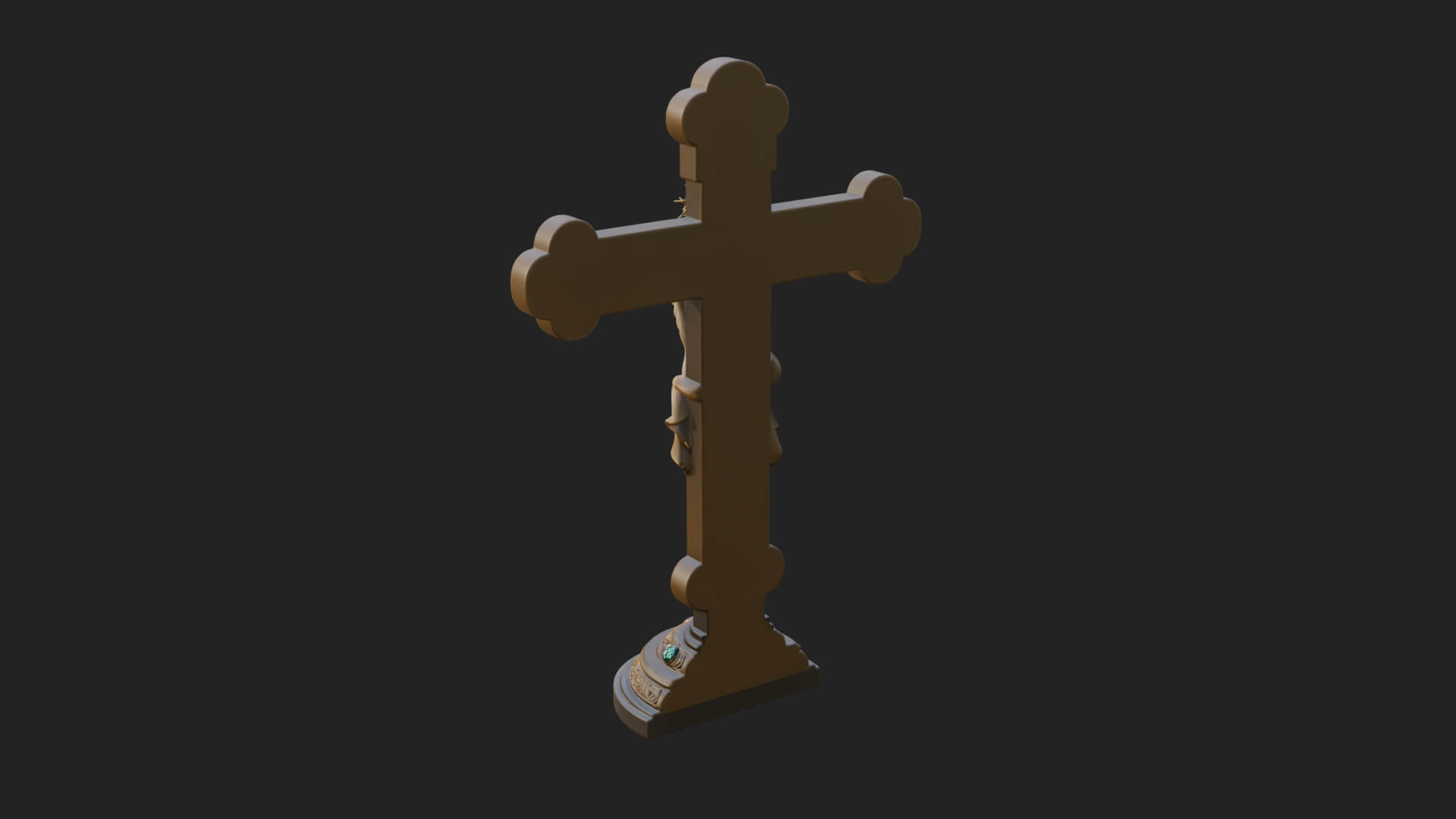 Gemmed Crucifix Cross Model Design 27 3D Print Model 3D Model