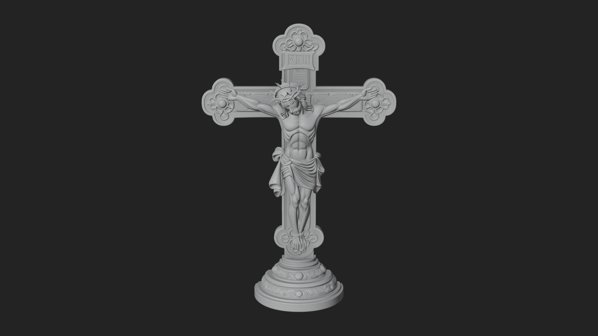 Gemmed Crucifix Cross Model Design 27 3D Print Model 3D Model