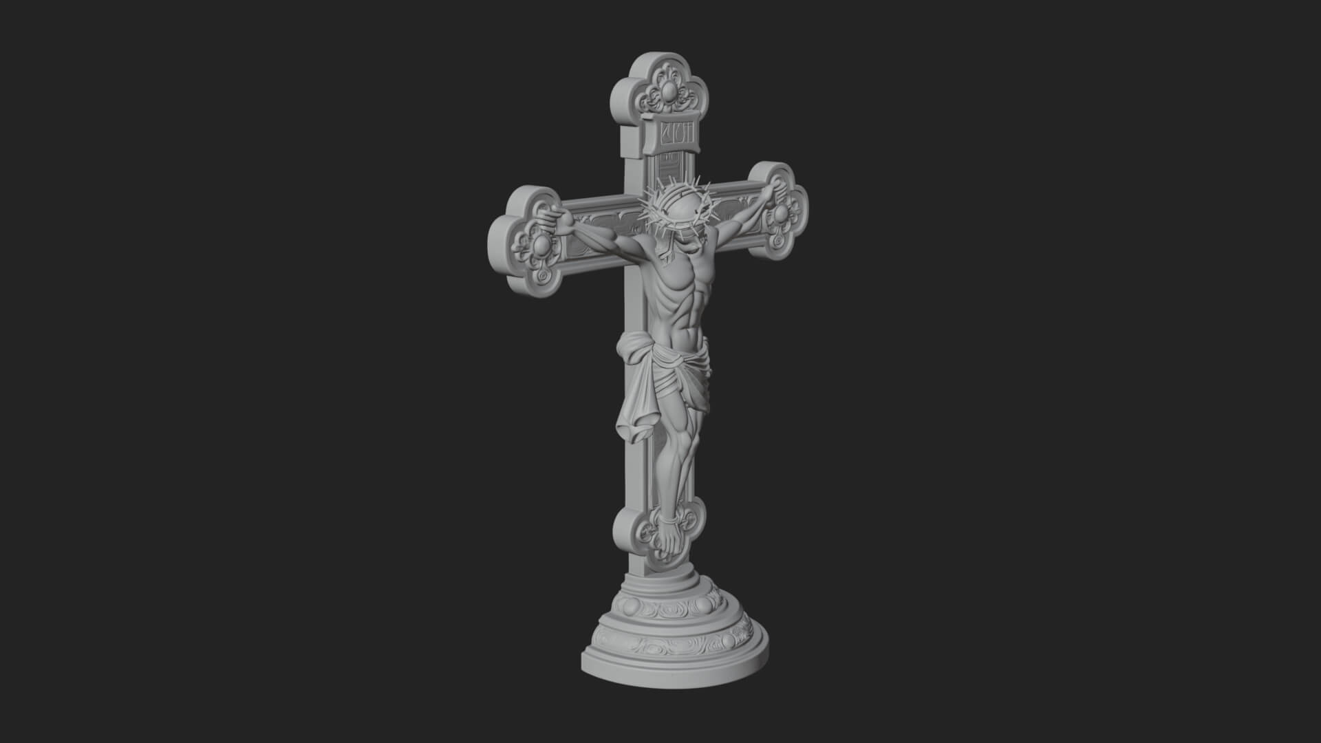 Gemmed Crucifix Cross Model Design 27 3D Print Model 3D Model