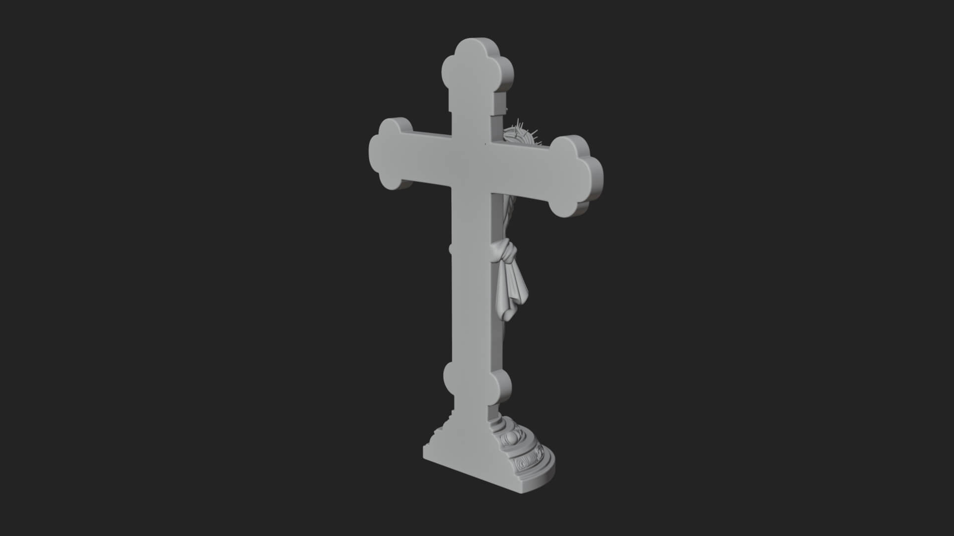 Gemmed Crucifix Cross Model Design 27 3D Print Model 3D Model