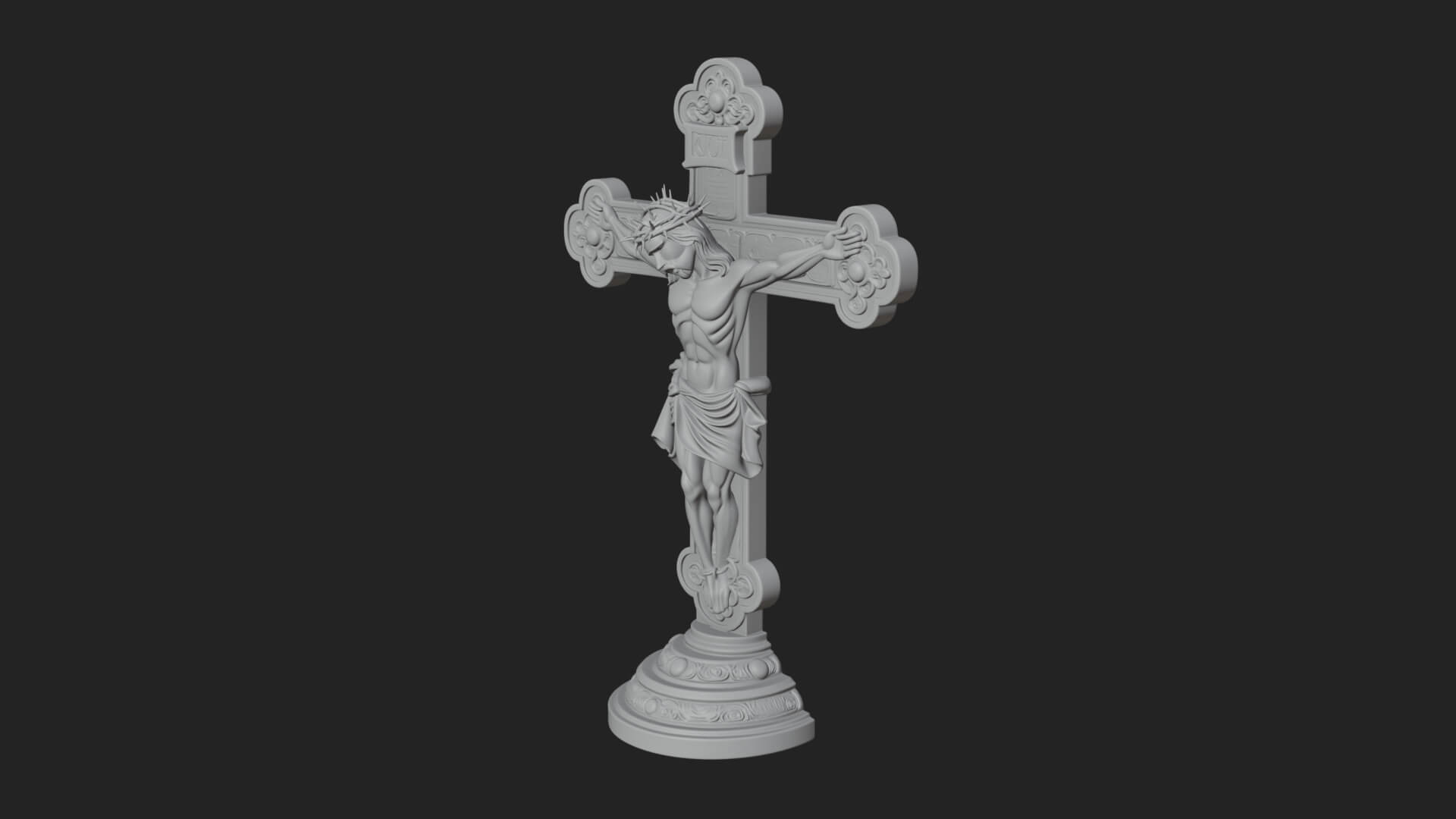 Gemmed Crucifix Cross Model Design 27 3D Print Model 3D Model