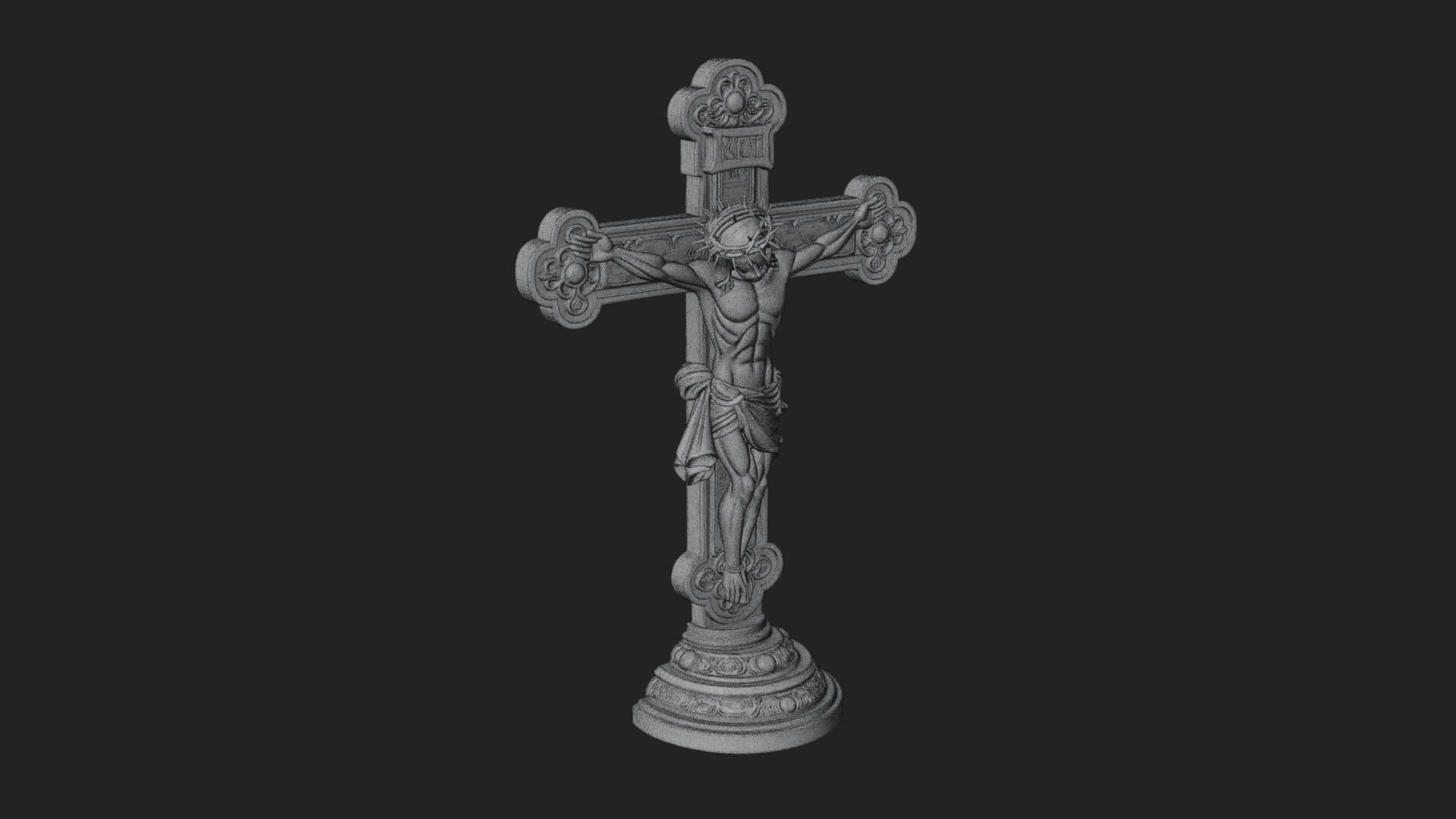 Gemmed Crucifix Cross Model Design 27 3D Print Model 3D Model