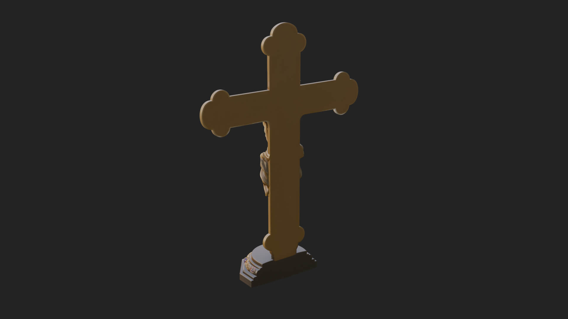 Gemmed Crucifix Cross Model Design 28 3D Print Model 3D Model