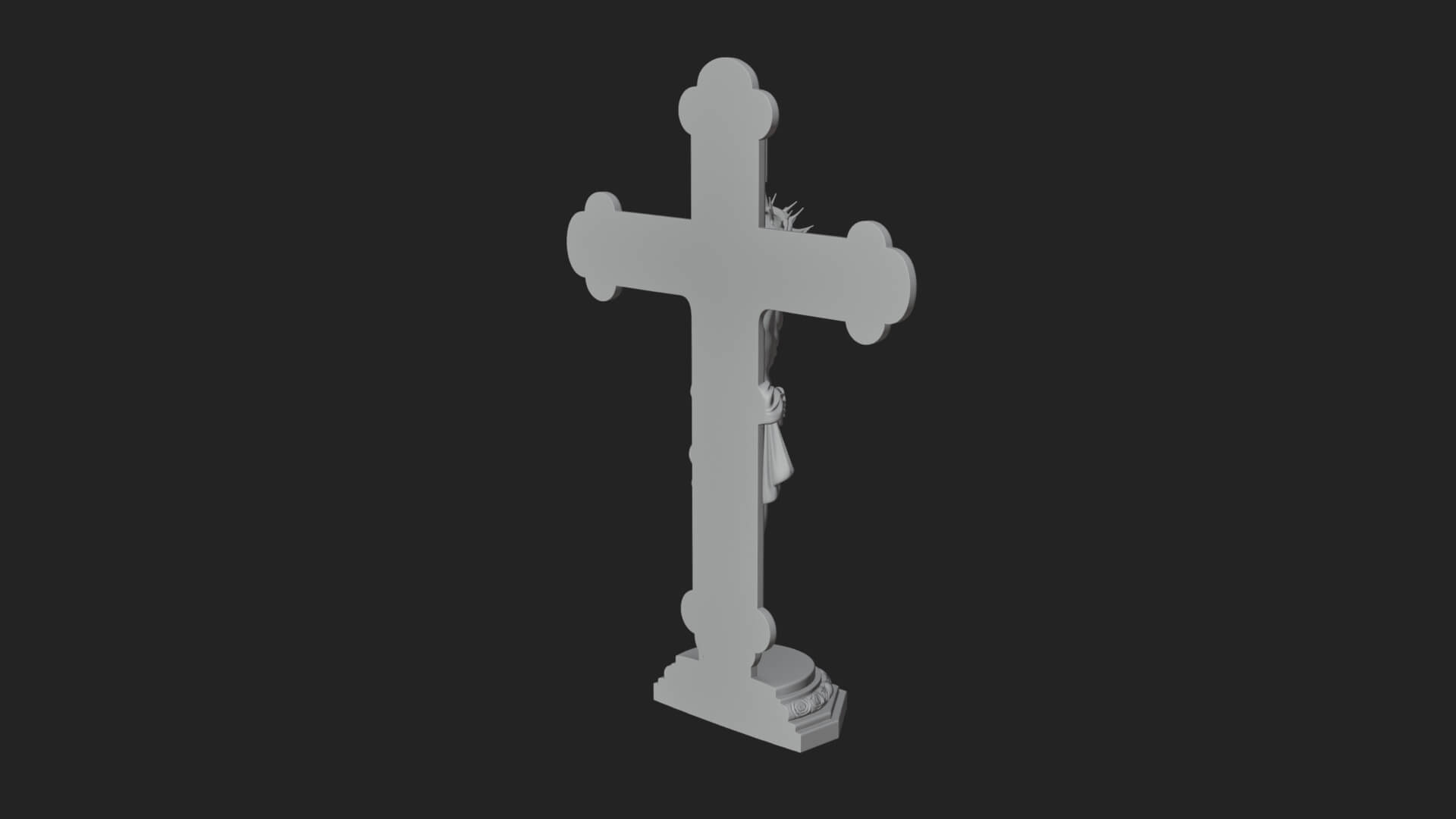 Gemmed Crucifix Cross Model Design 28 3D Print Model 3D Model