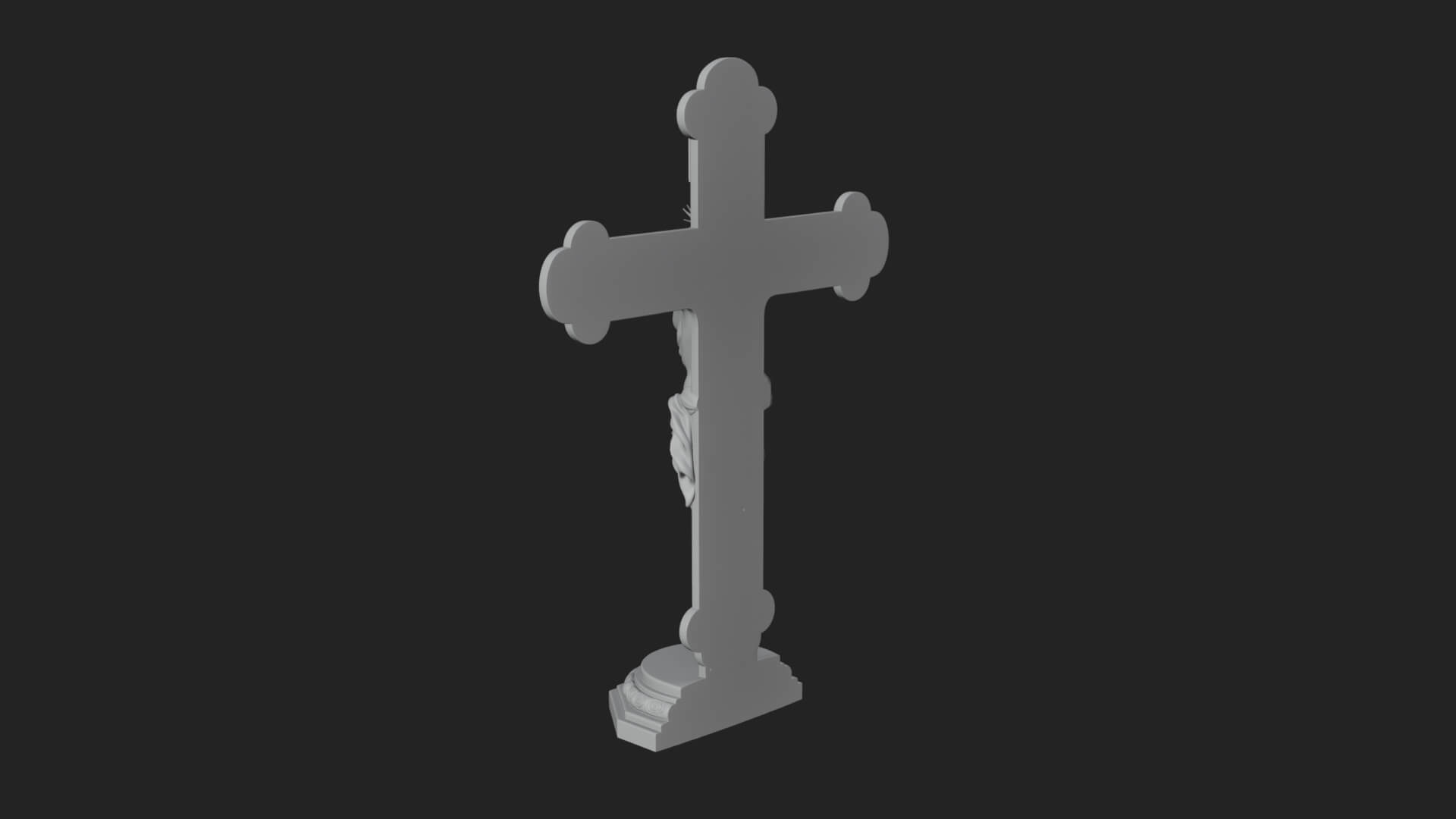 Gemmed Crucifix Cross Model Design 28 3D Print Model 3D Model