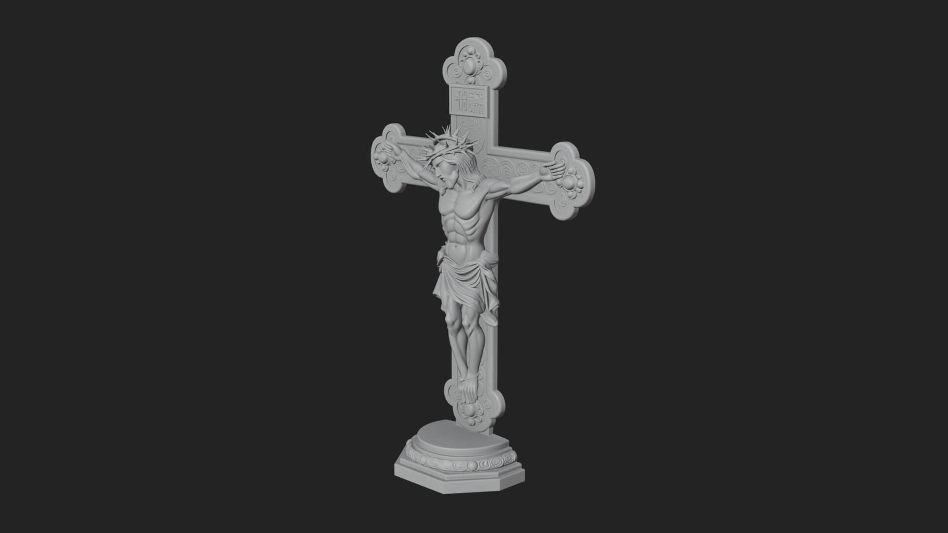 Gemmed Crucifix Cross Model Design 28 3D Print Model 3D Model