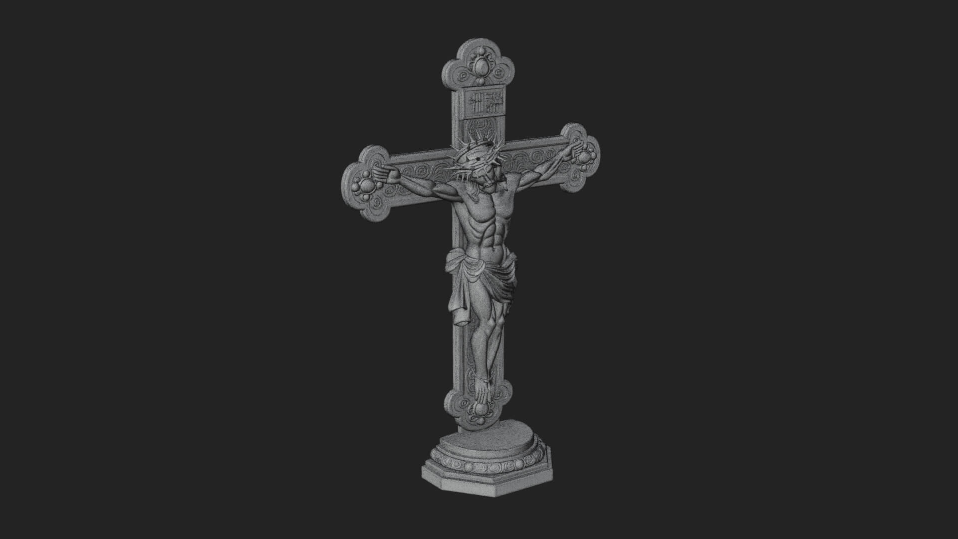 Gemmed Crucifix Cross Model Design 28 3D Print Model 3D Model