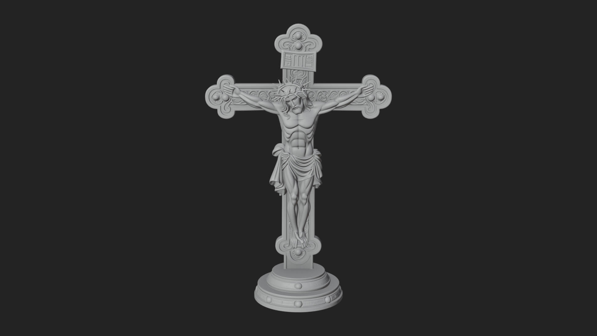 Gemmed Crucifix Cross Model Design 29 3D Print Model 3D Model