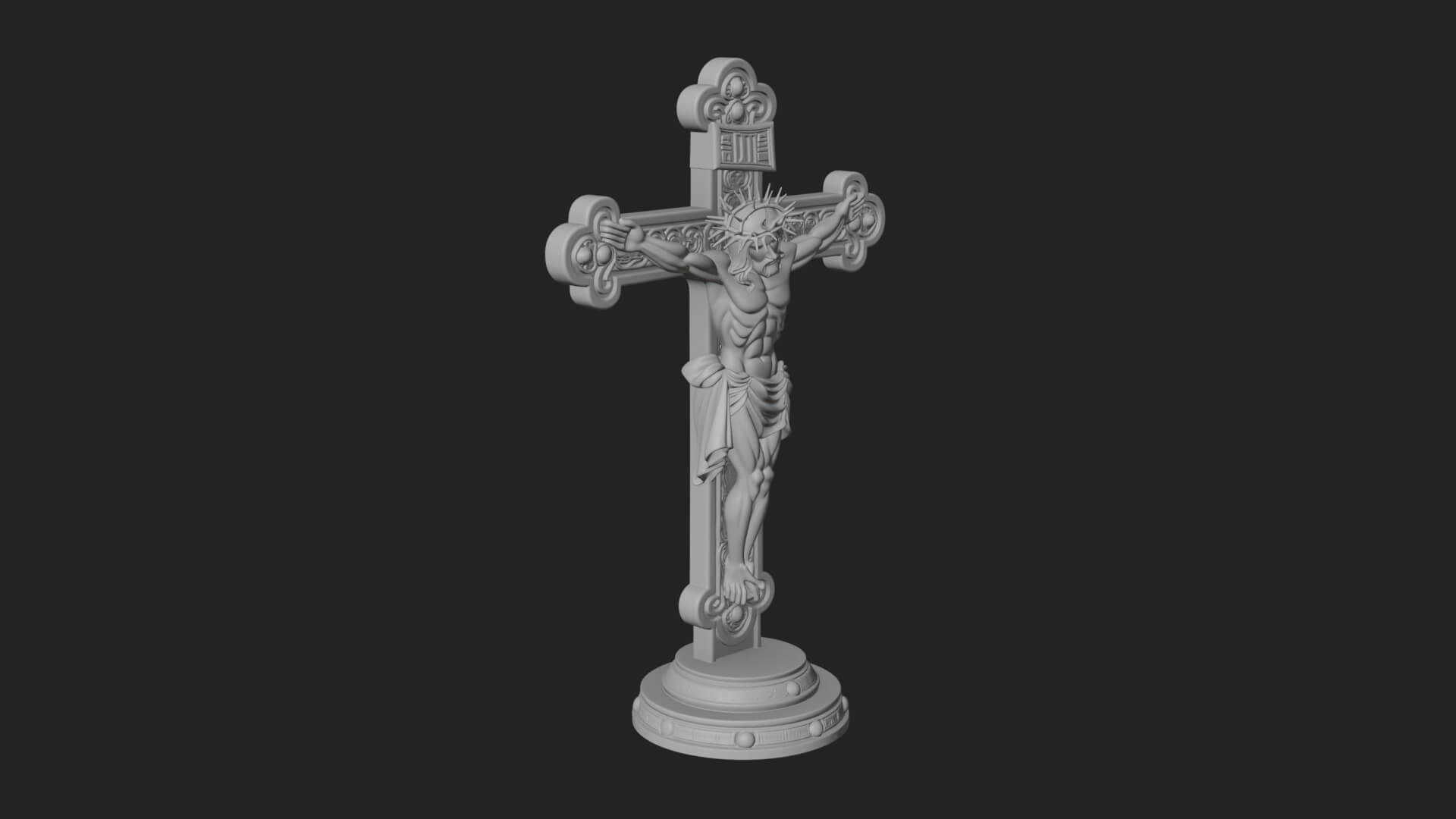 Gemmed Crucifix Cross Model Design 29 3D Print Model 3D Model