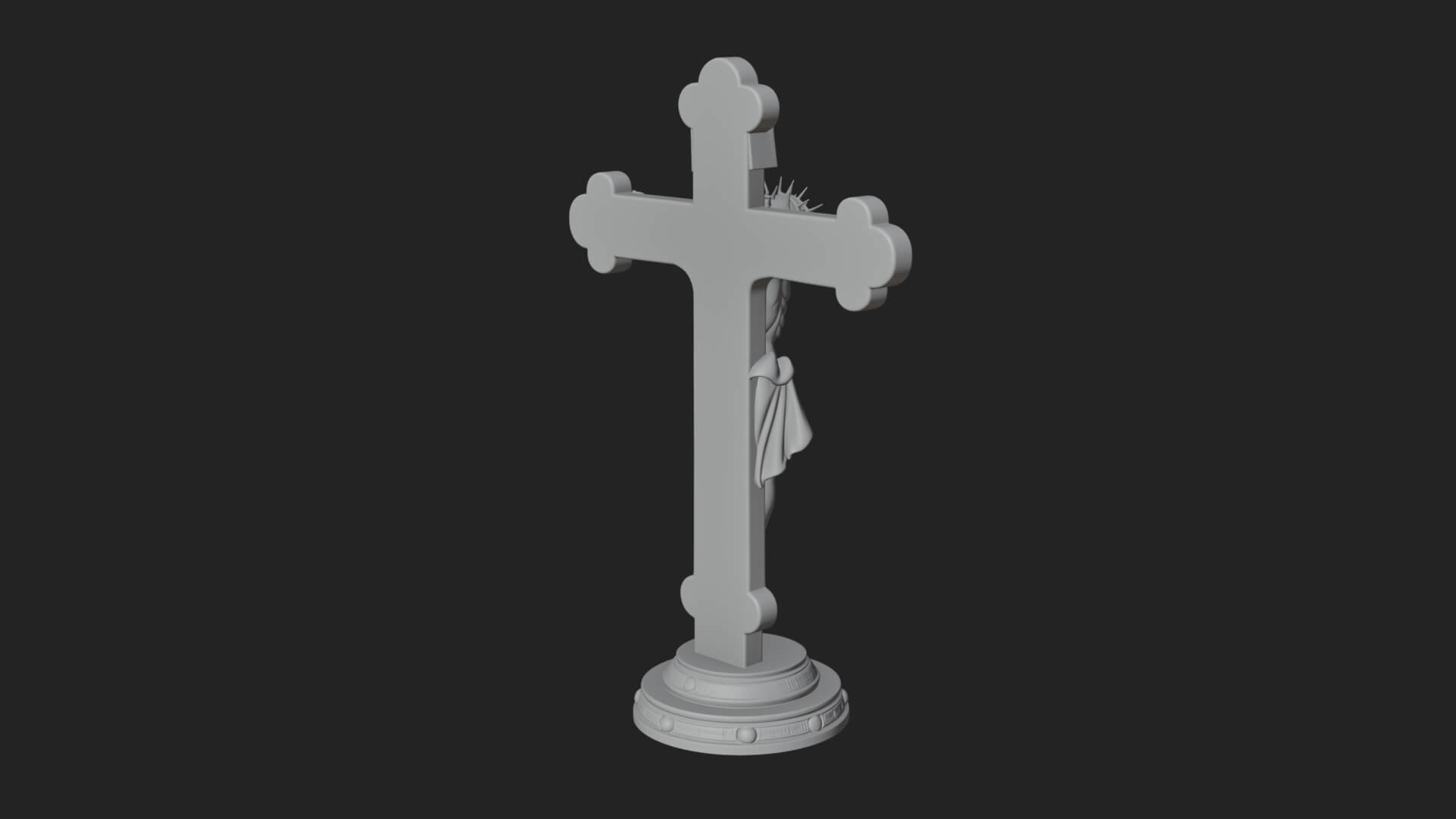 Gemmed Crucifix Cross Model Design 29 3D Print Model 3D Model