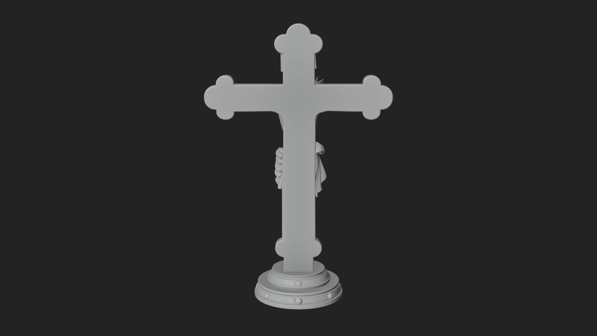 Gemmed Crucifix Cross Model Design 29 3D Print Model 3D Model