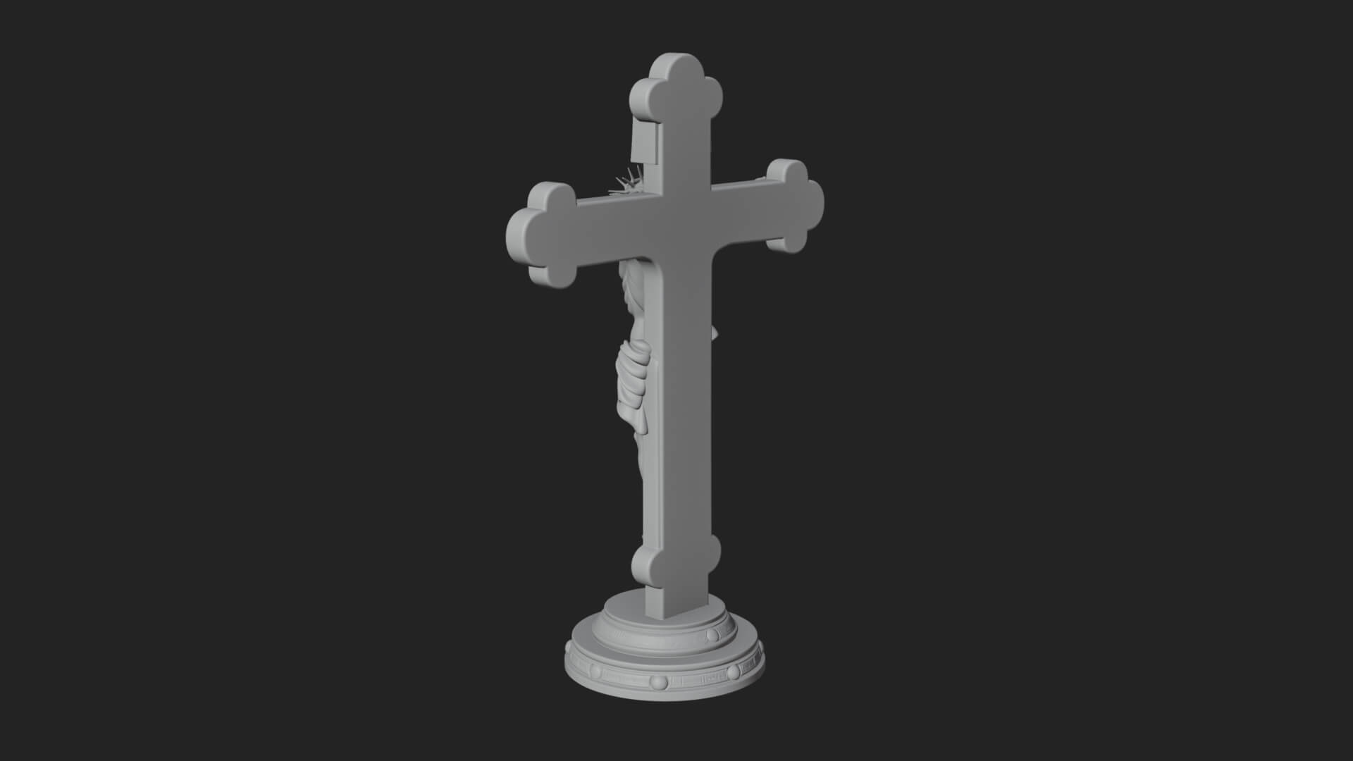Gemmed Crucifix Cross Model Design 29 3D Print Model 3D Model