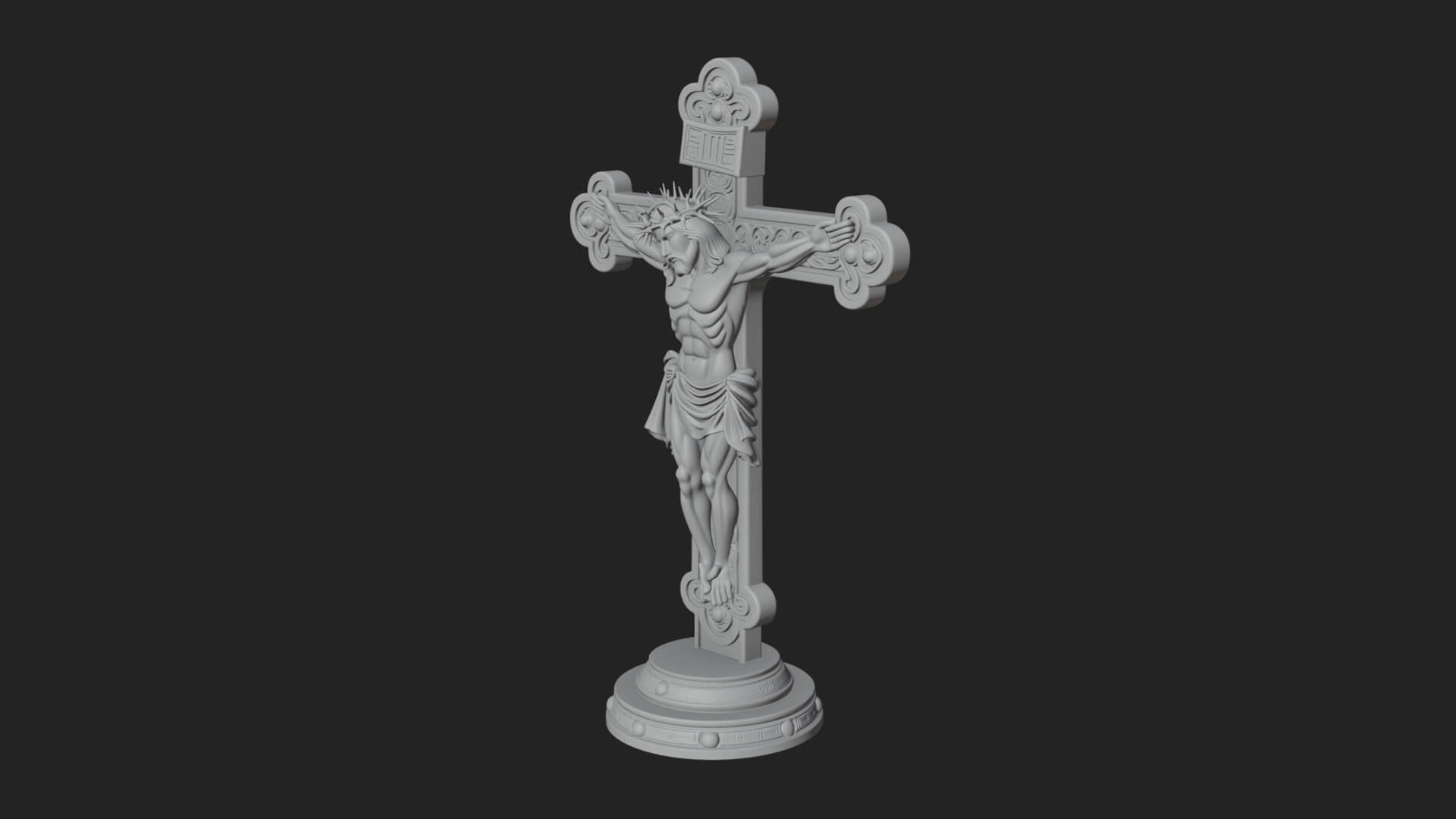 Gemmed Crucifix Cross Model Design 29 3D Print Model 3D Model
