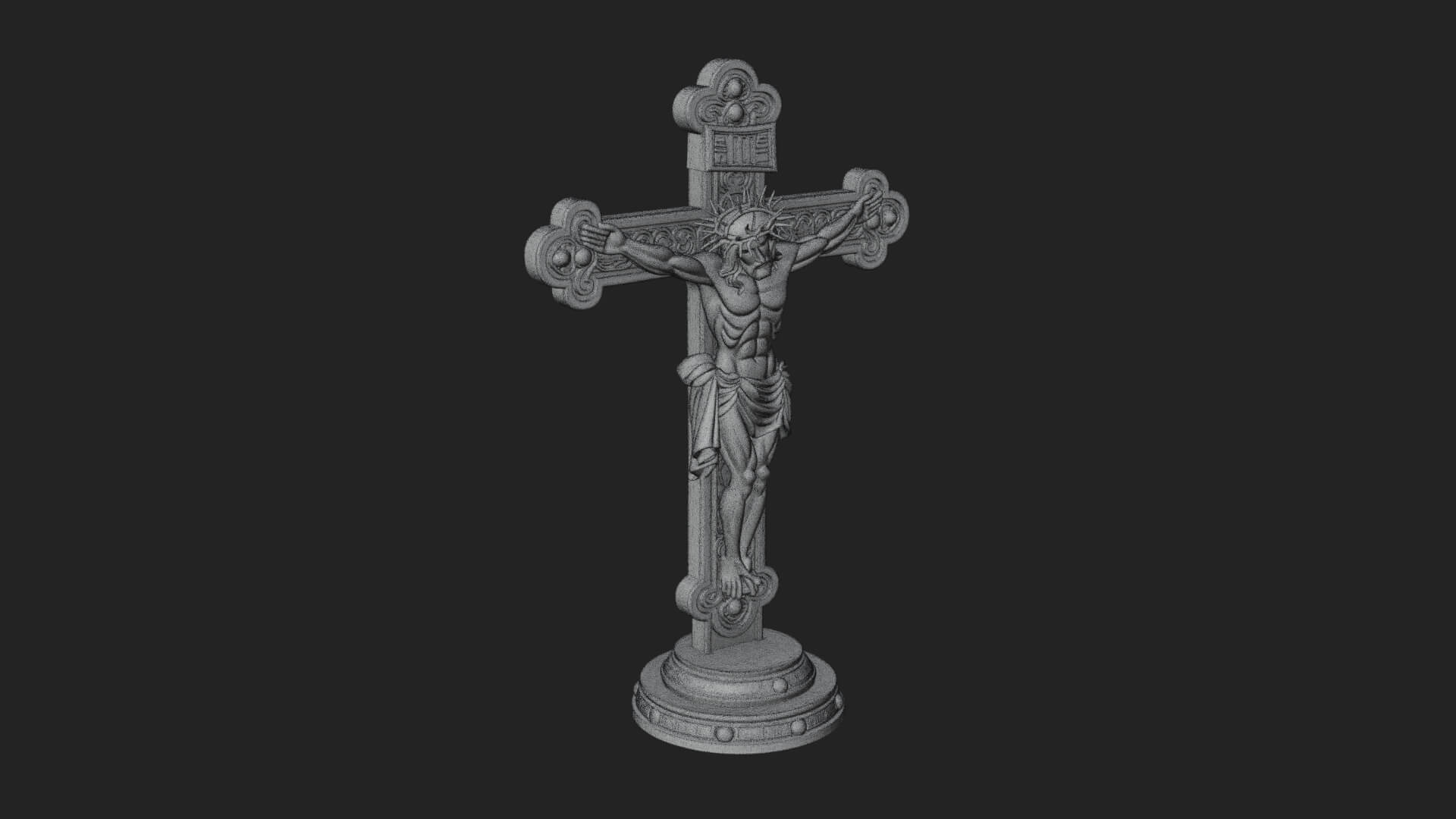 Gemmed Crucifix Cross Model Design 29 3D Print Model 3D Model