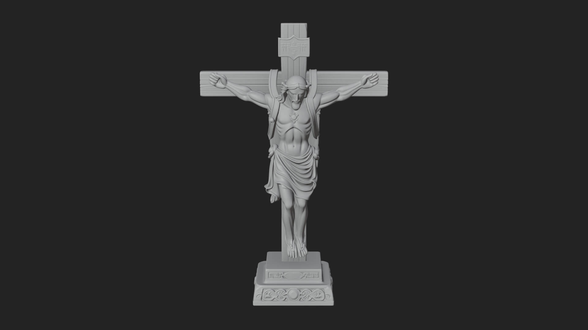 Gemmed Crucifix Cross Model Design 3 3D Print Model 3D Model