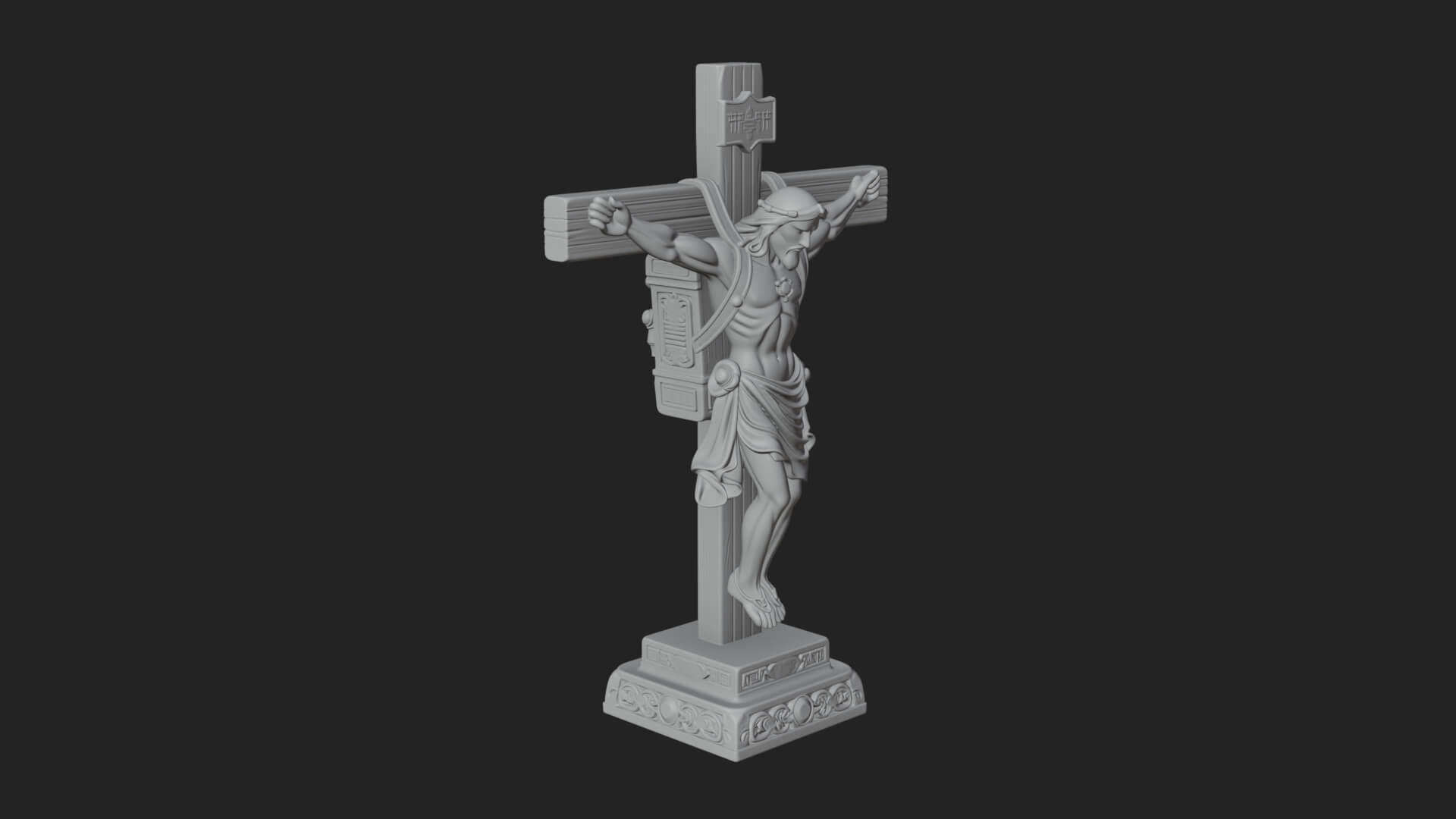 Gemmed Crucifix Cross Model Design 3 3D Print Model 3D Model