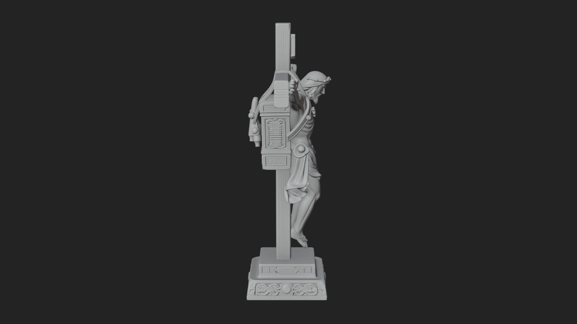Gemmed Crucifix Cross Model Design 3 3D Print Model 3D Model