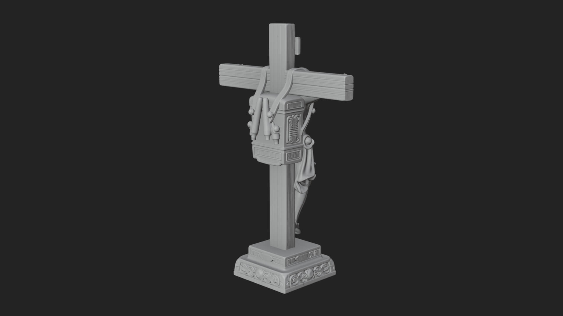 Gemmed Crucifix Cross Model Design 3 3D Print Model 3D Model