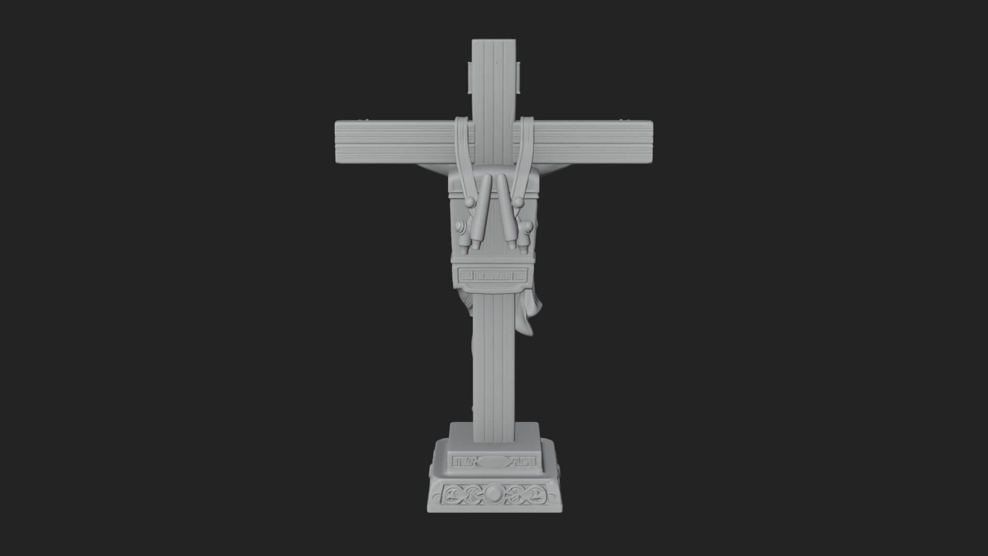 Gemmed Crucifix Cross Model Design 3 3D Print Model 3D Model