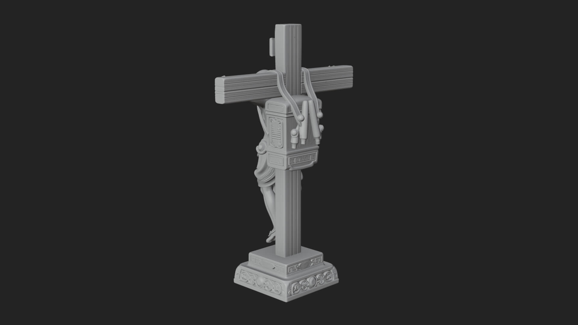 Gemmed Crucifix Cross Model Design 3 3D Print Model 3D Model