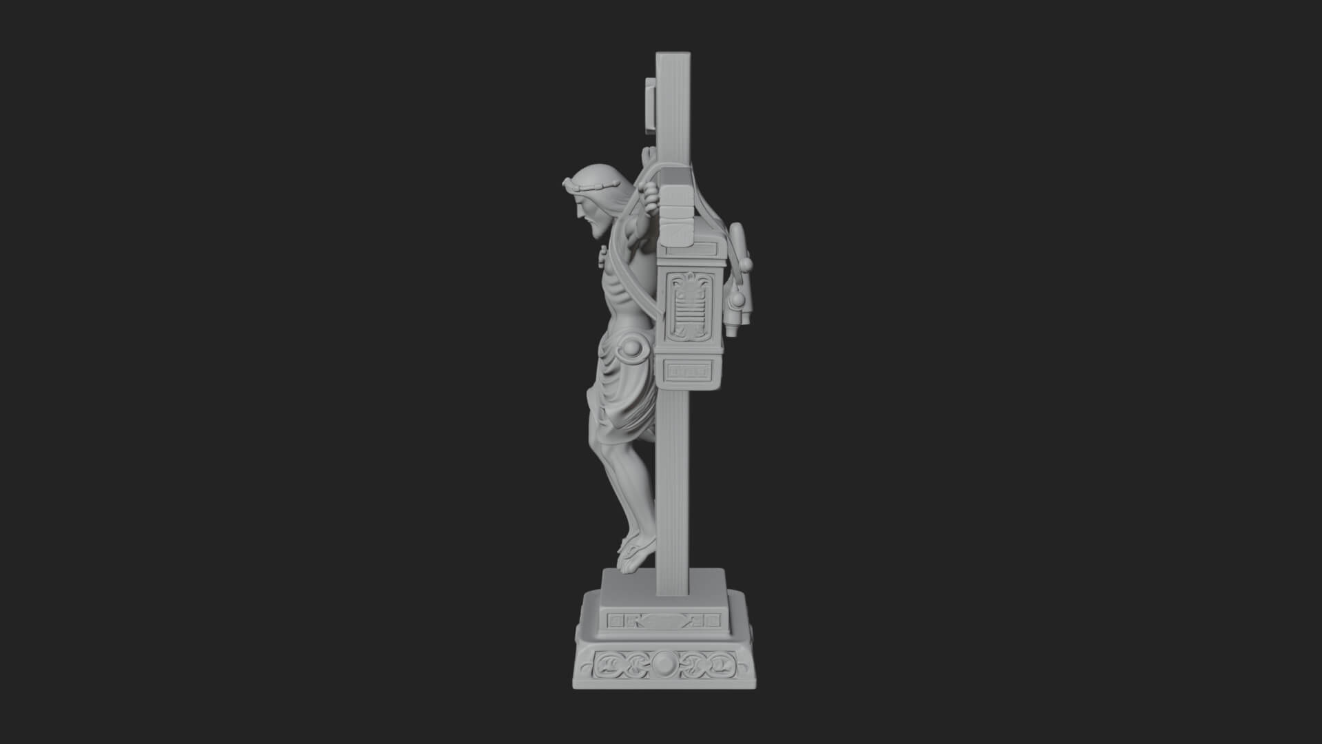 Gemmed Crucifix Cross Model Design 3 3D Print Model 3D Model