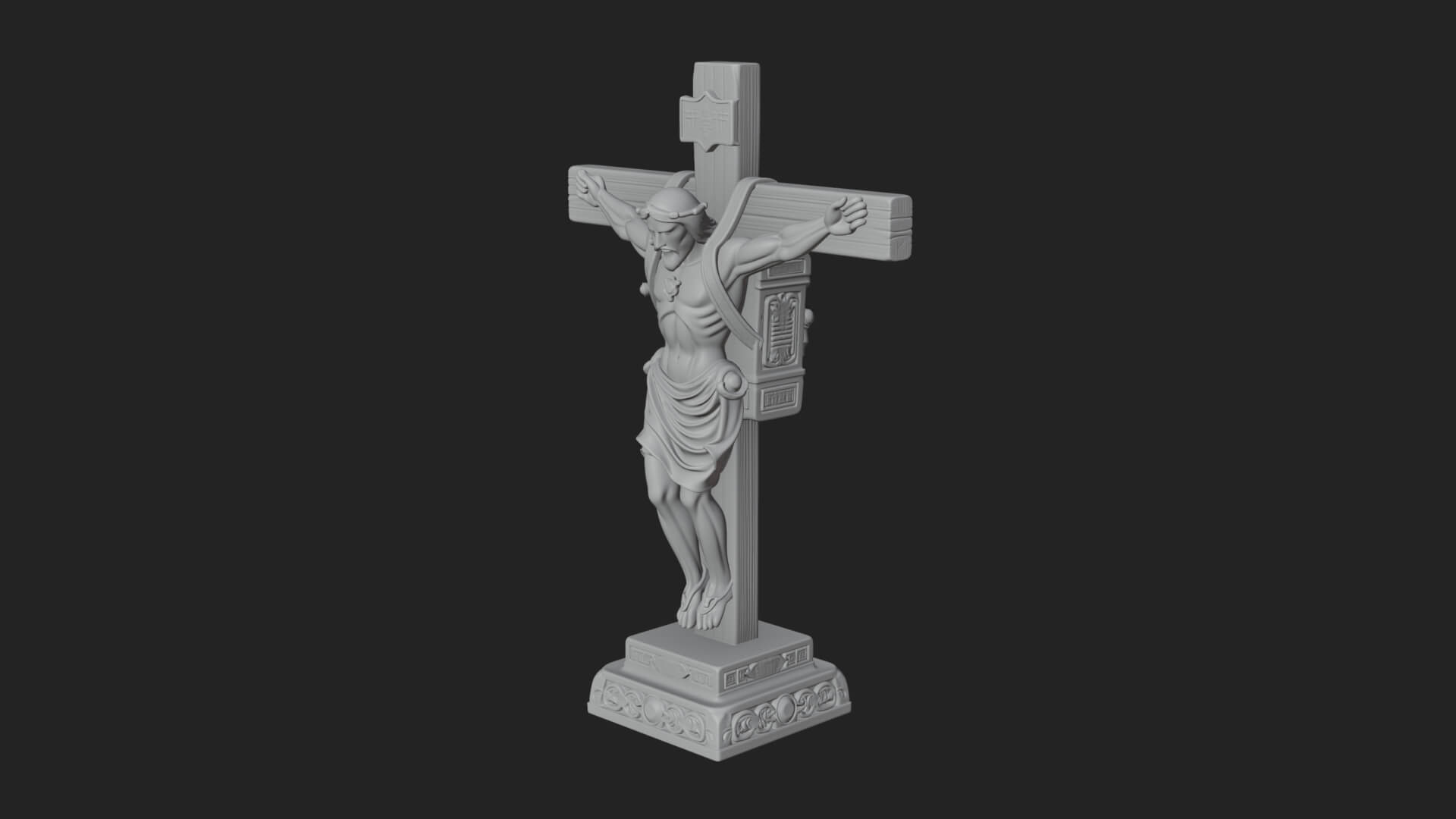 Gemmed Crucifix Cross Model Design 3 3D Print Model 3D Model
