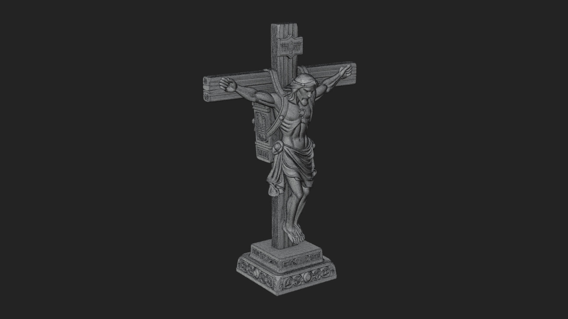 Gemmed Crucifix Cross Model Design 3 3D Print Model 3D Model