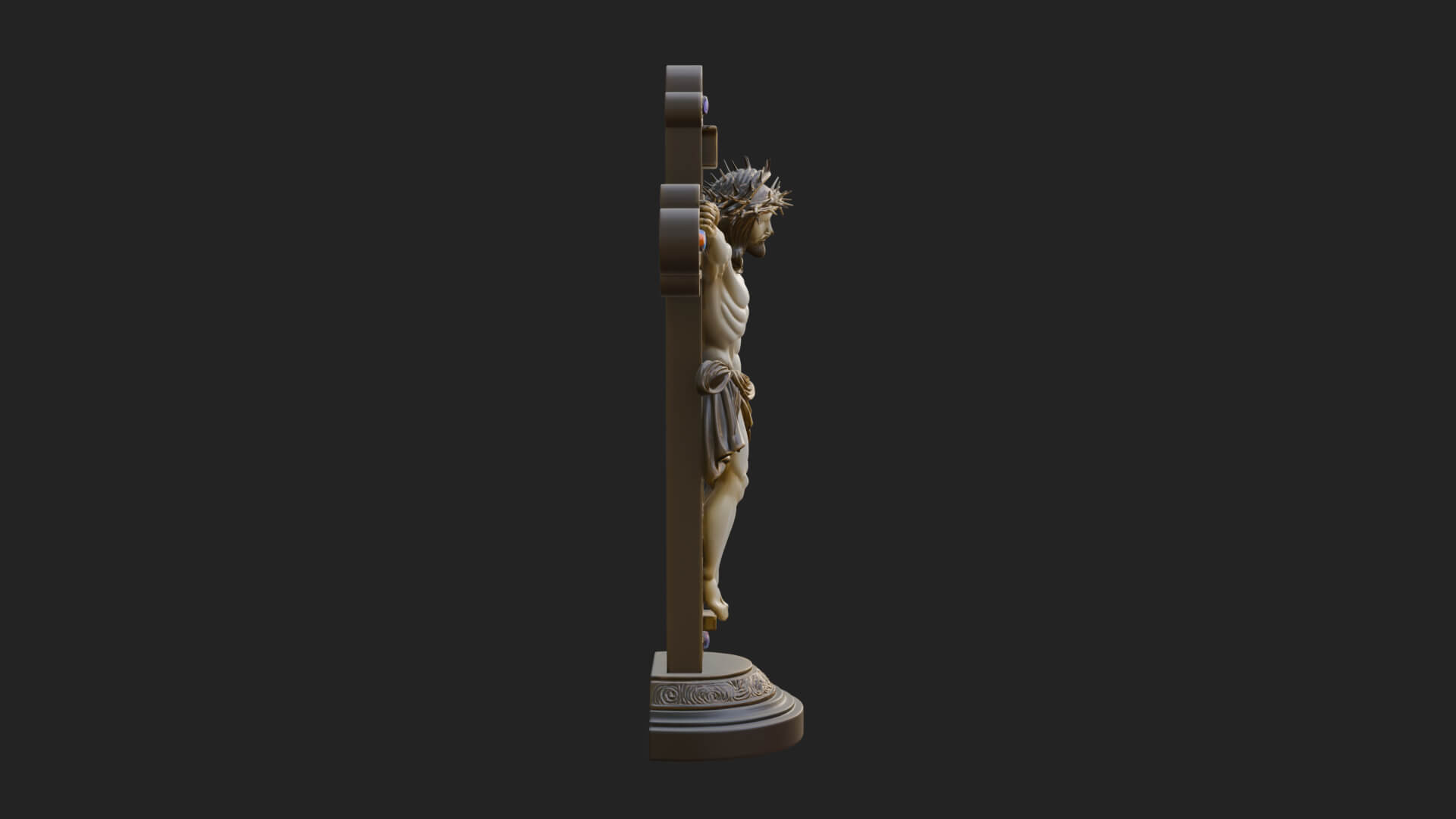 Gemmed Crucifix Cross Model Design 30 3D Print Model 3D Model