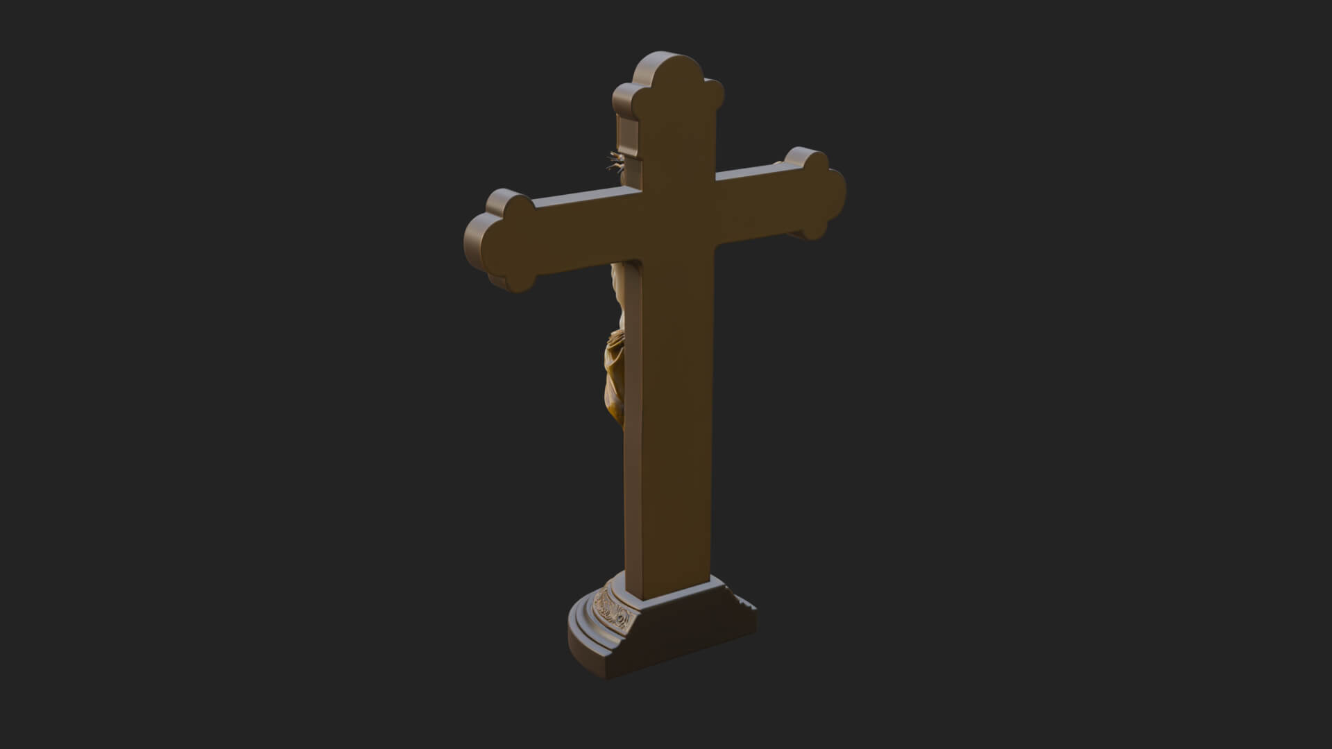 Gemmed Crucifix Cross Model Design 30 3D Print Model 3D Model
