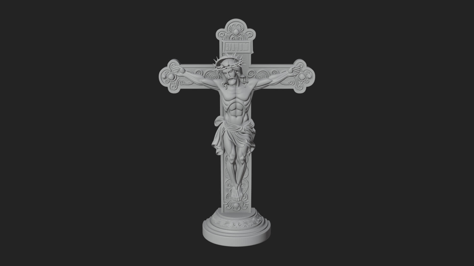 Gemmed Crucifix Cross Model Design 30 3D Print Model 3D Model
