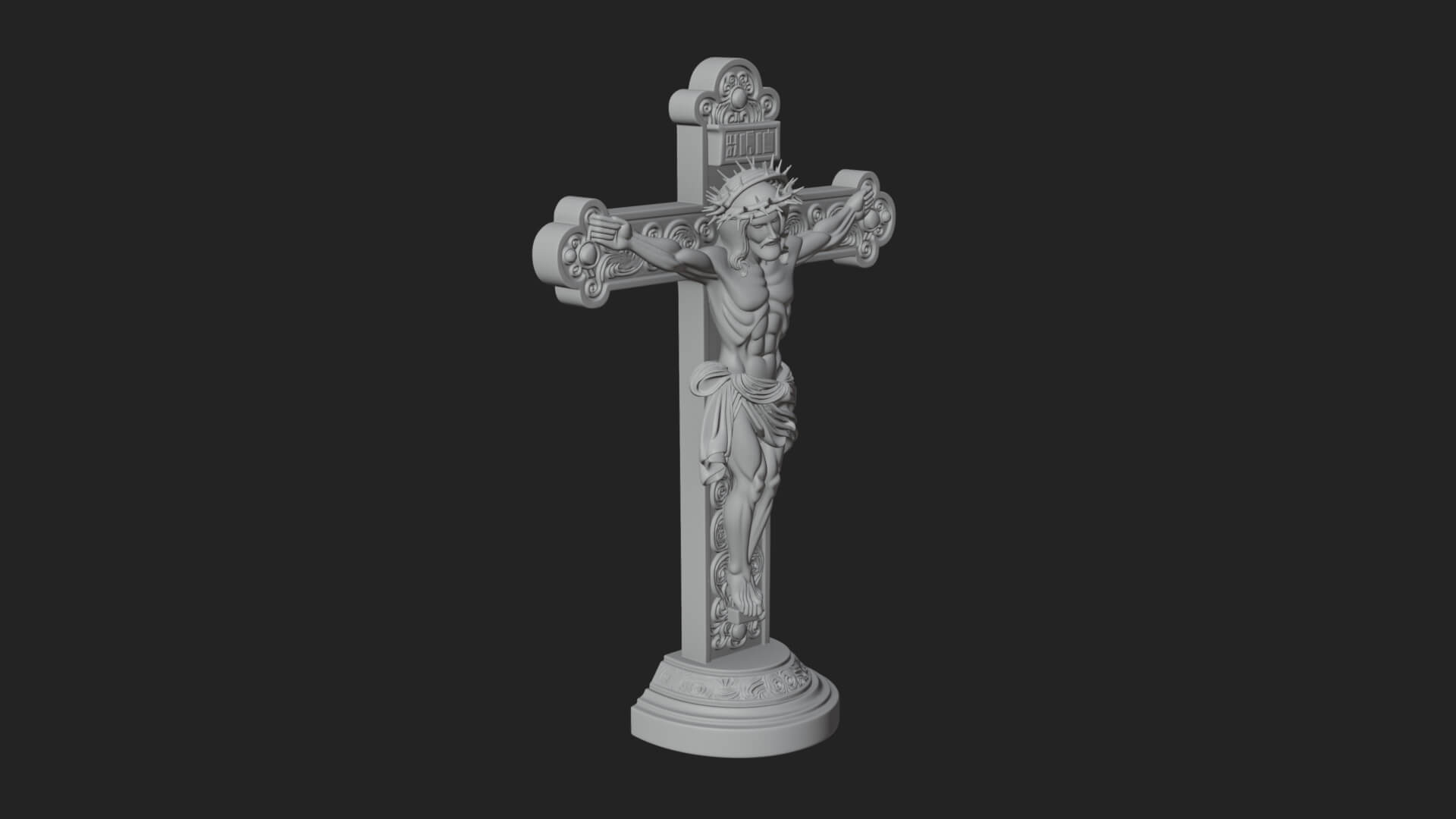 Gemmed Crucifix Cross Model Design 30 3D Print Model 3D Model