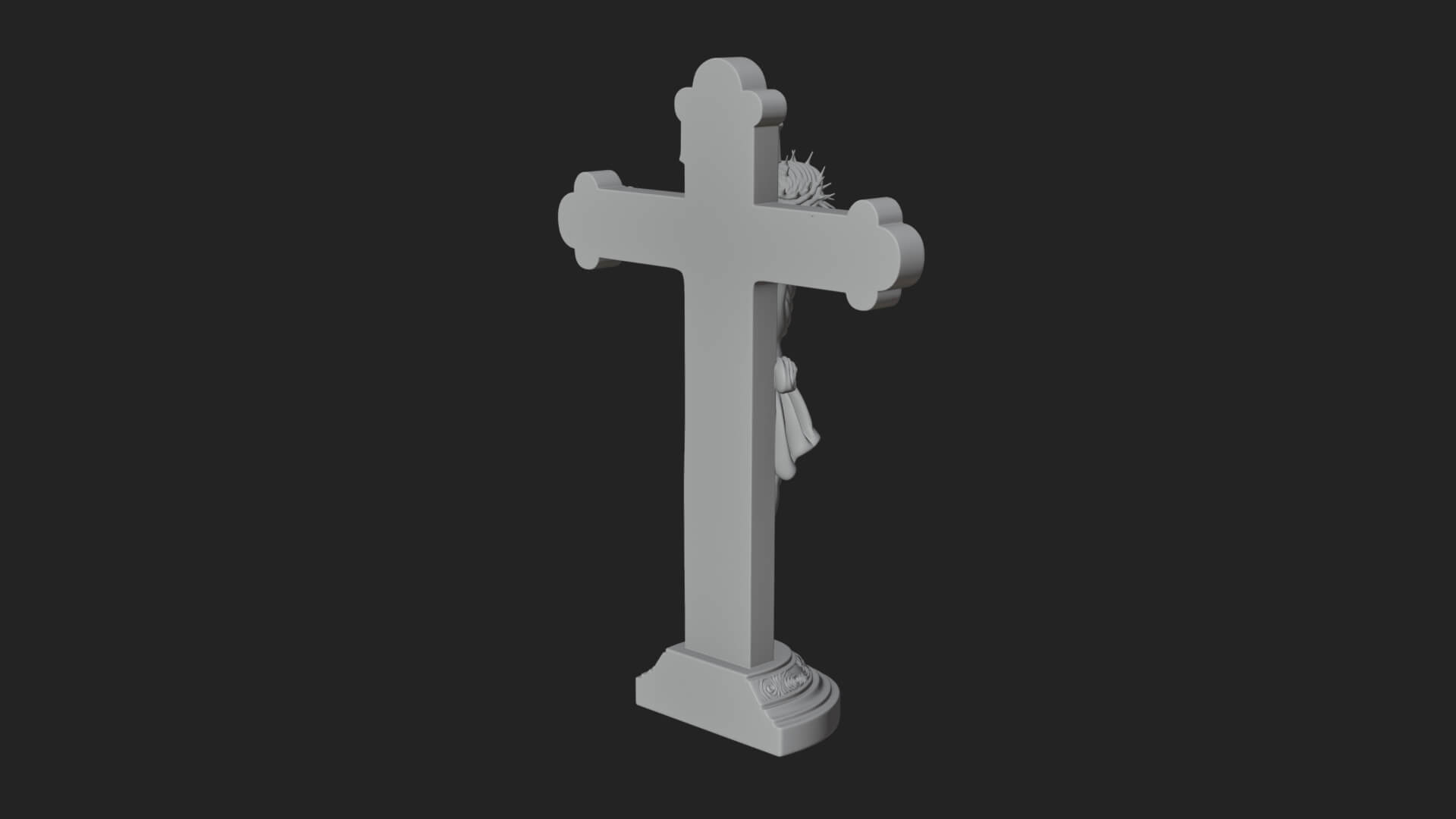 Gemmed Crucifix Cross Model Design 30 3D Print Model 3D Model