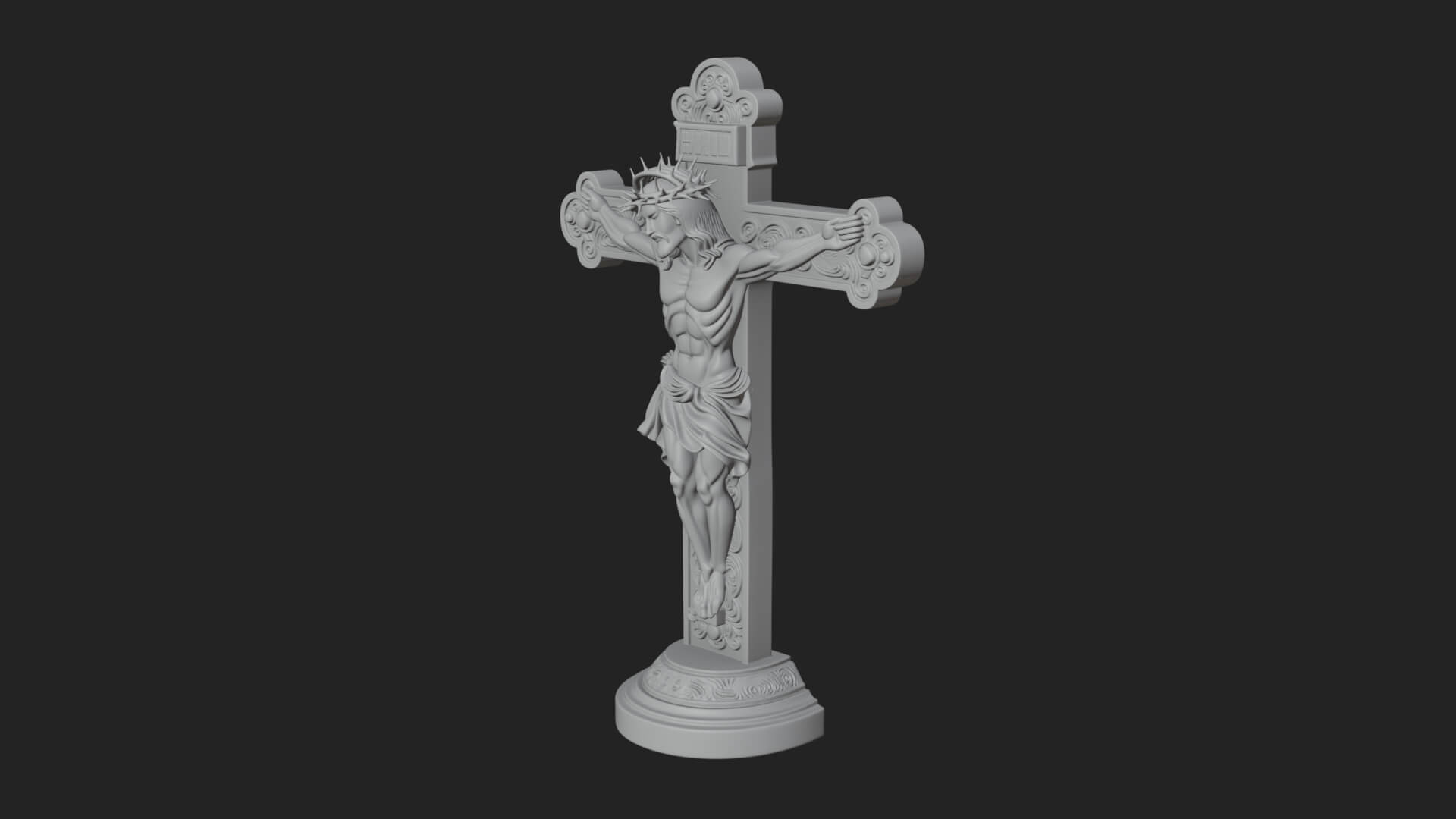 Gemmed Crucifix Cross Model Design 30 3D Print Model 3D Model