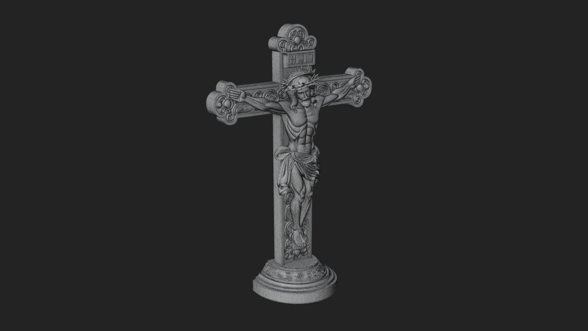 Gemmed Crucifix Cross Model Design 30 3D Print Model 3D Model