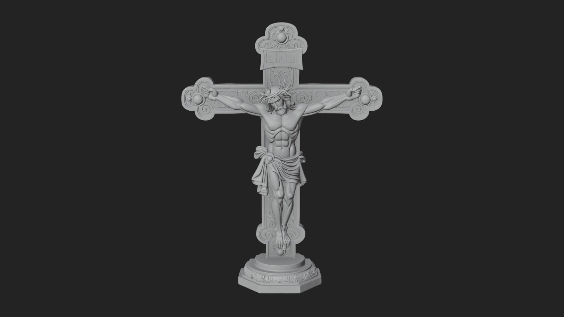 Gemmed Crucifix Cross Model Design 31 3D Print Model 3D Model