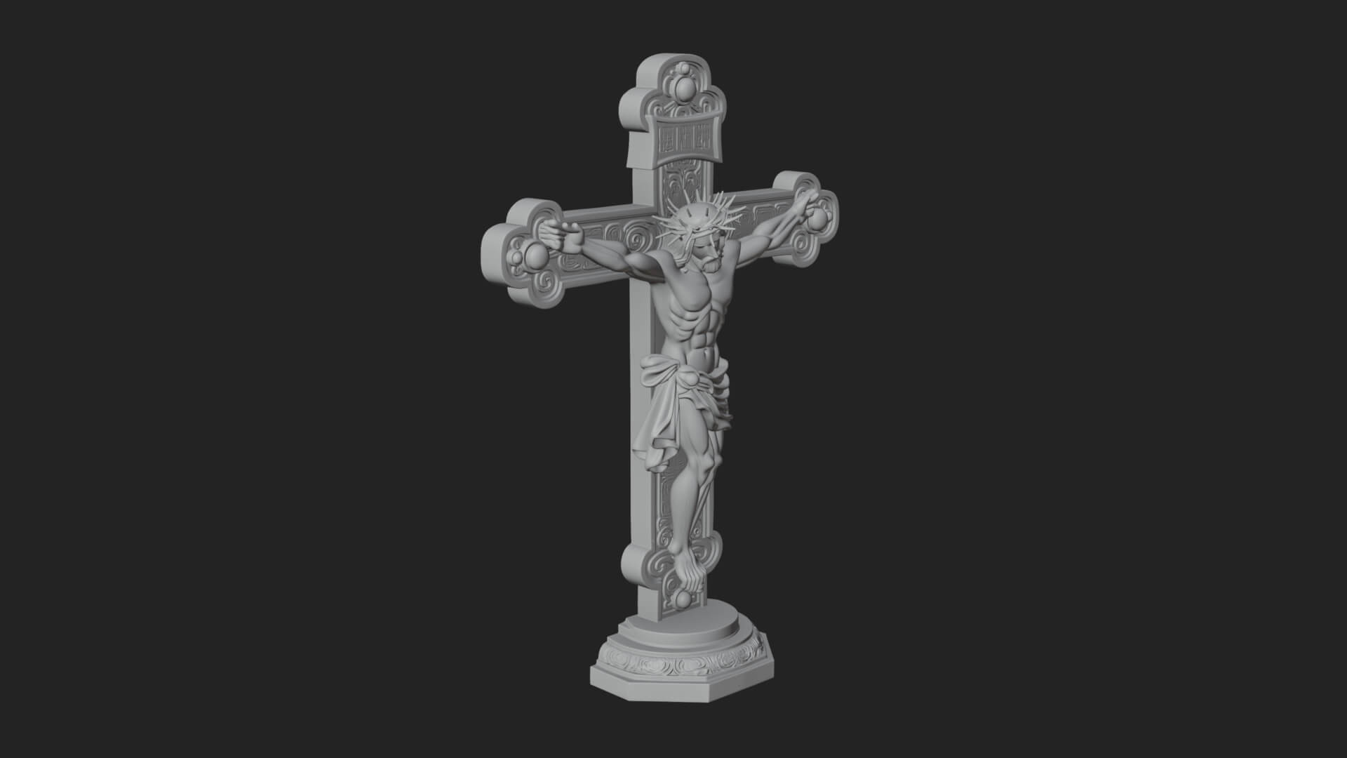 Gemmed Crucifix Cross Model Design 31 3D Print Model 3D Model
