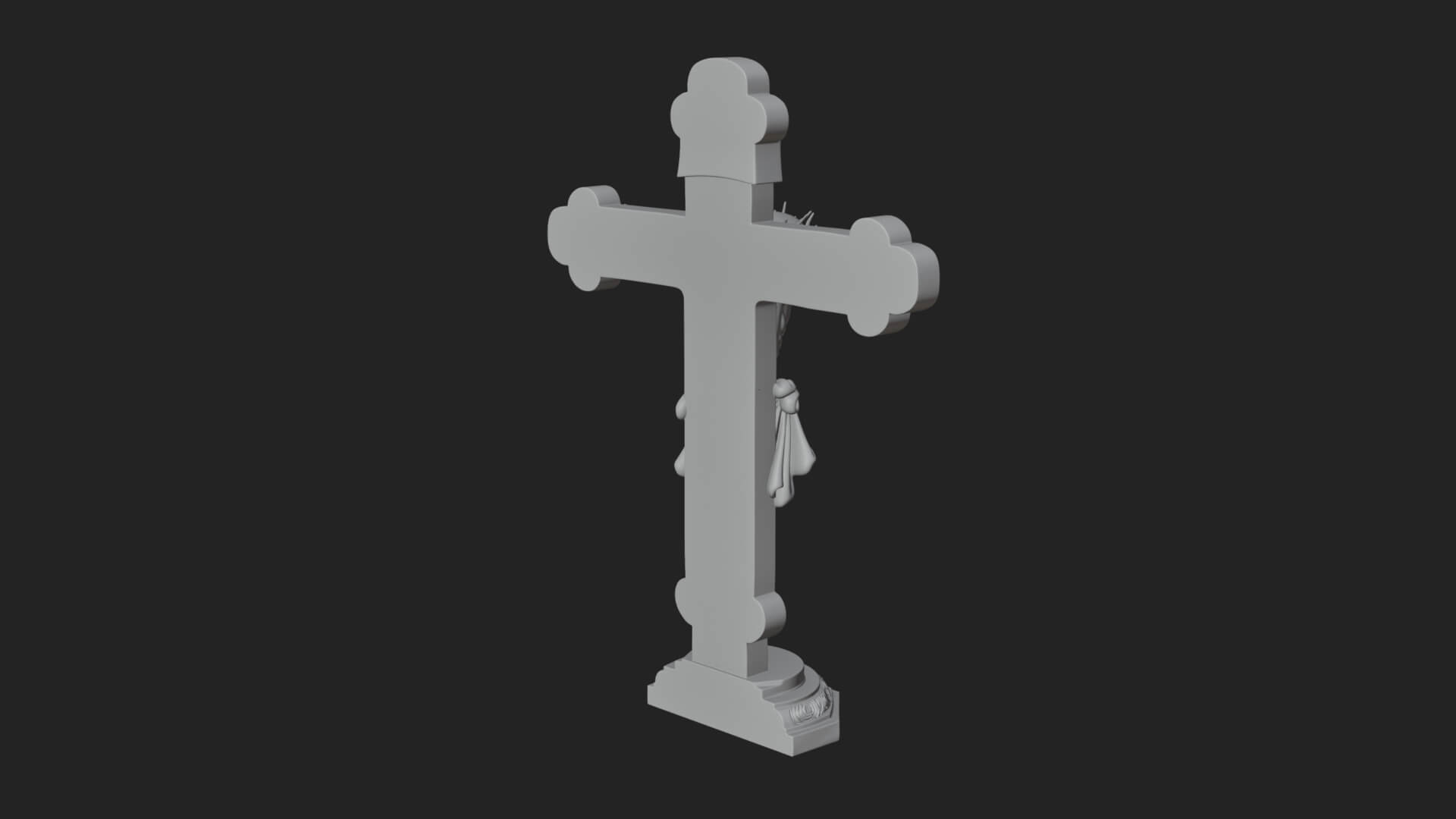 Gemmed Crucifix Cross Model Design 31 3D Print Model 3D Model