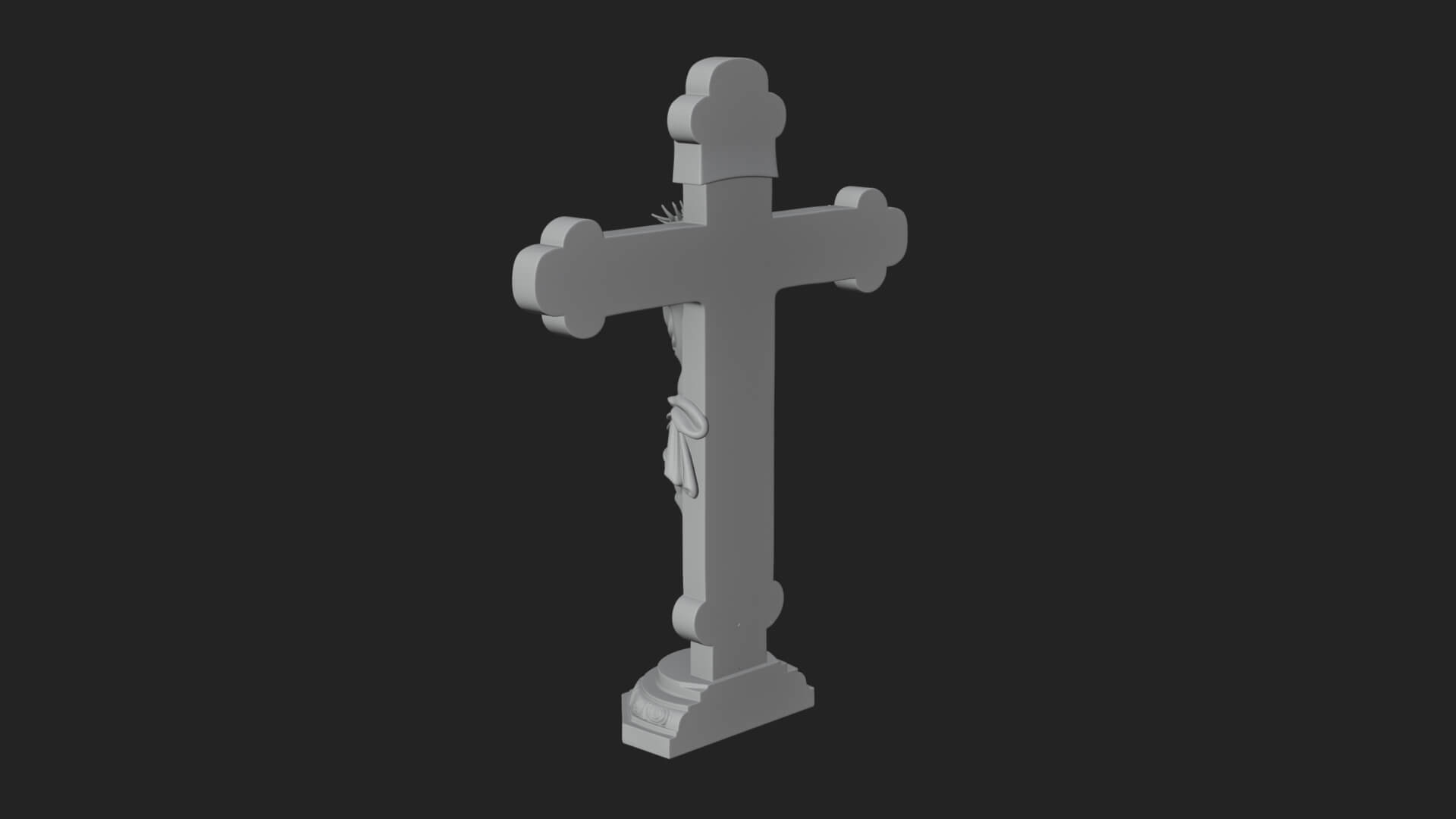 Gemmed Crucifix Cross Model Design 31 3D Print Model 3D Model