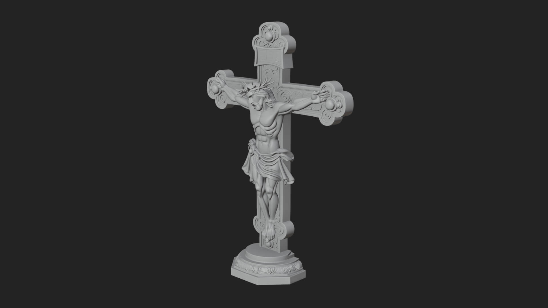 Gemmed Crucifix Cross Model Design 31 3D Print Model 3D Model