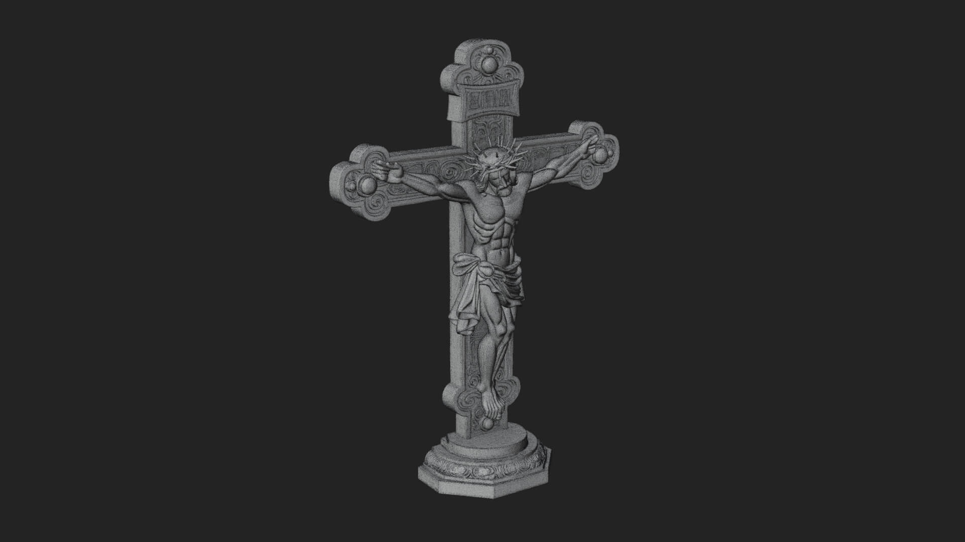 Gemmed Crucifix Cross Model Design 31 3D Print Model 3D Model